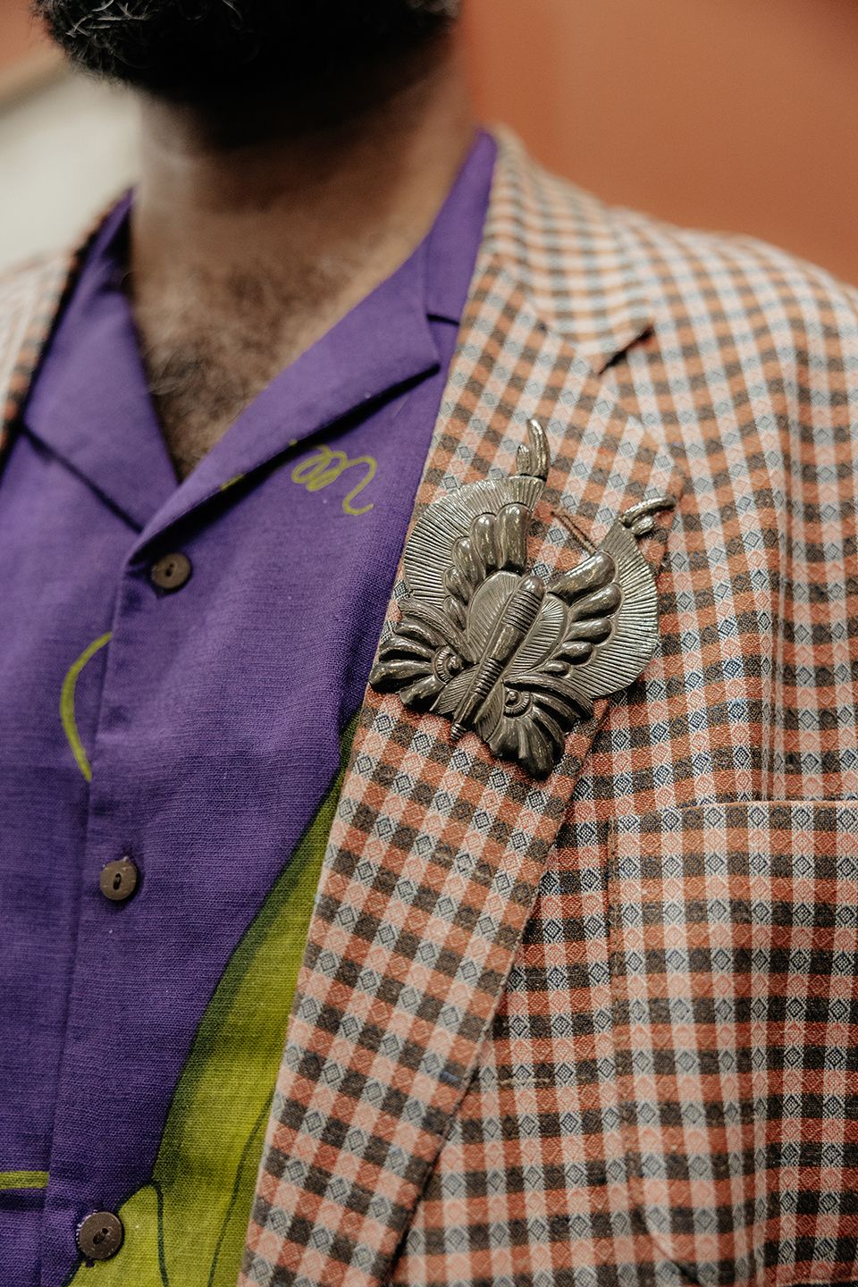 Artist Valay Gada made this brooch himself