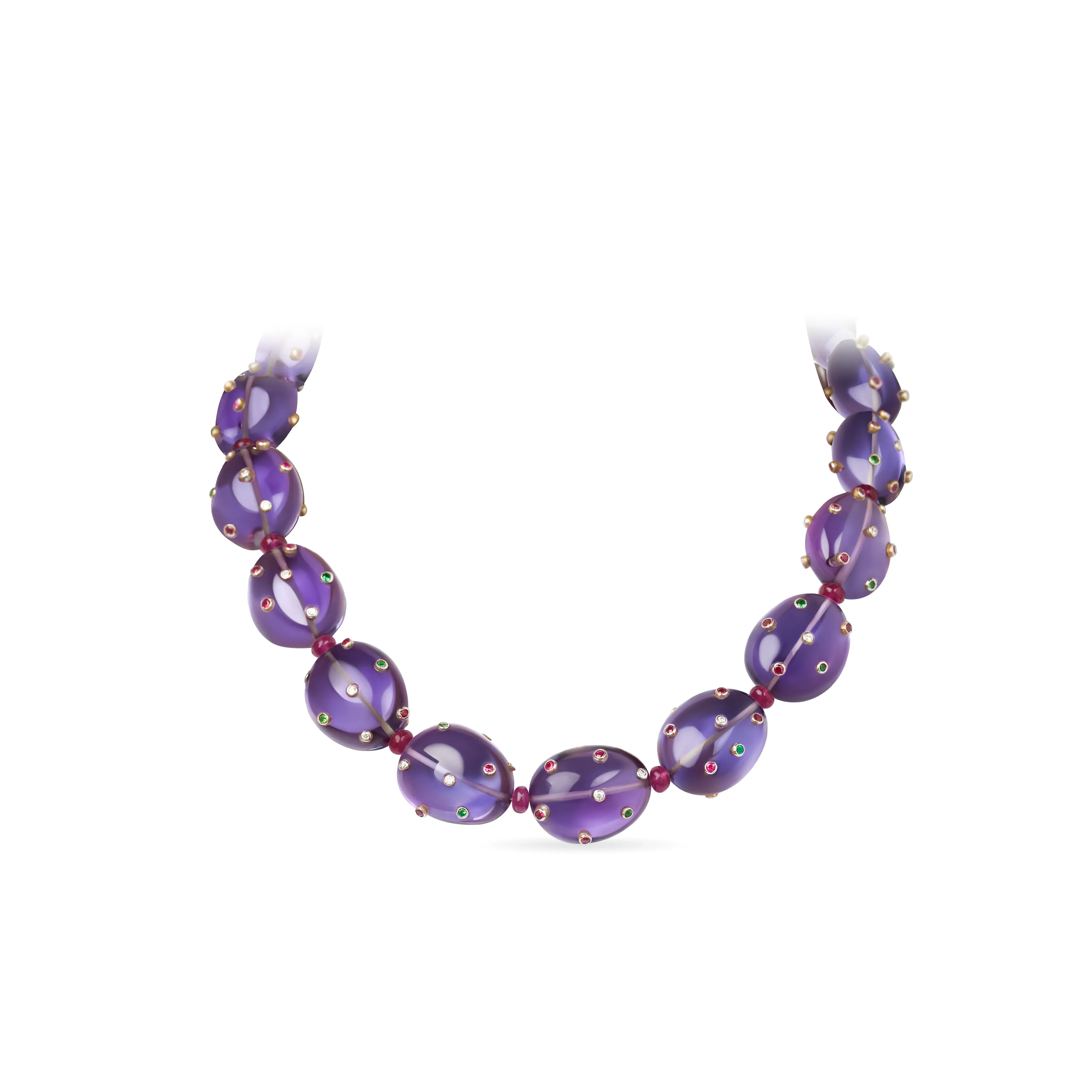 Amethyst pokla dot necklace, Shruti Sushma.webp