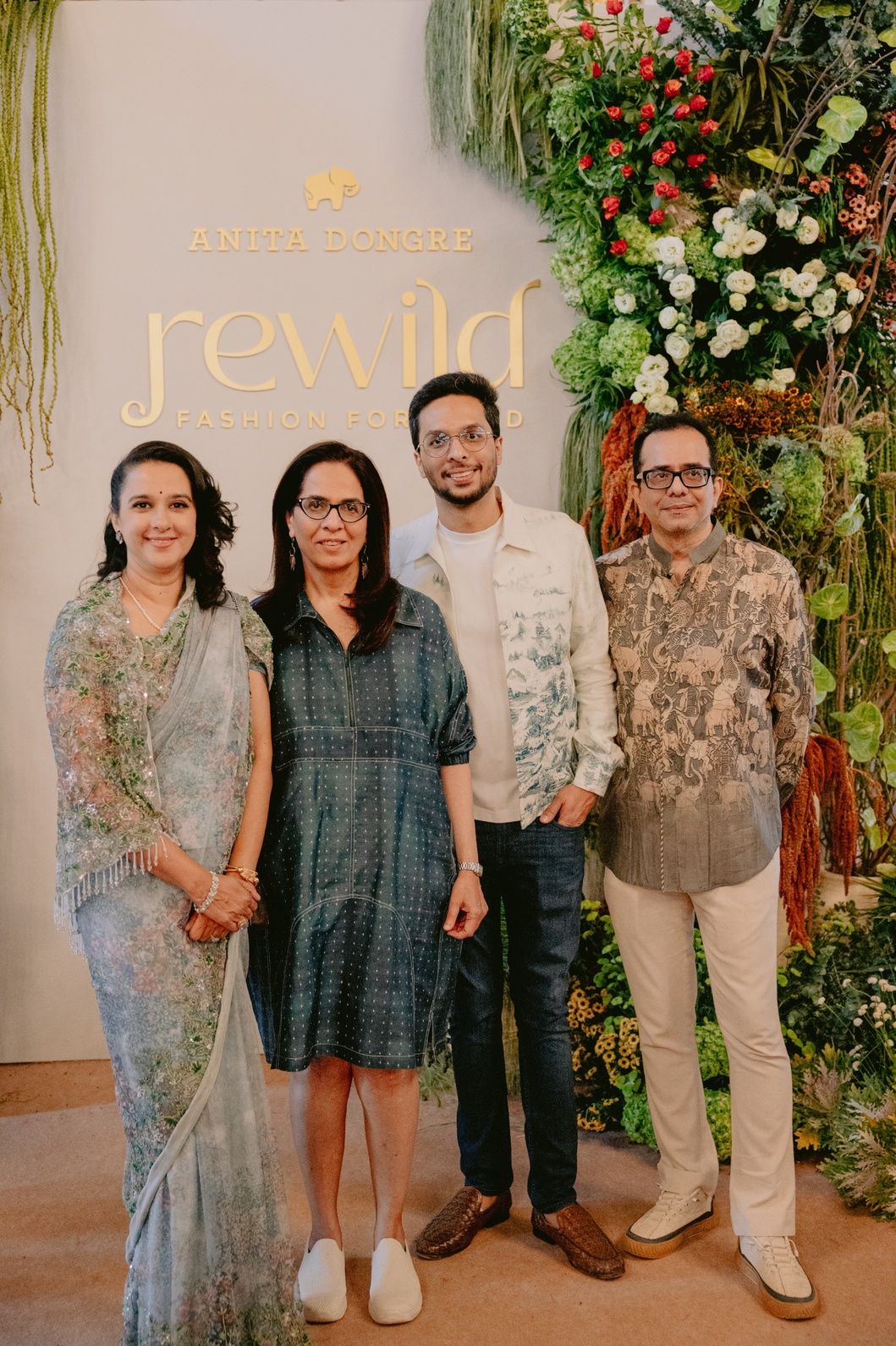 Radhikaraje Gaekwad, Anita Dongre, Yash Dongre at the Rewild 2026 show