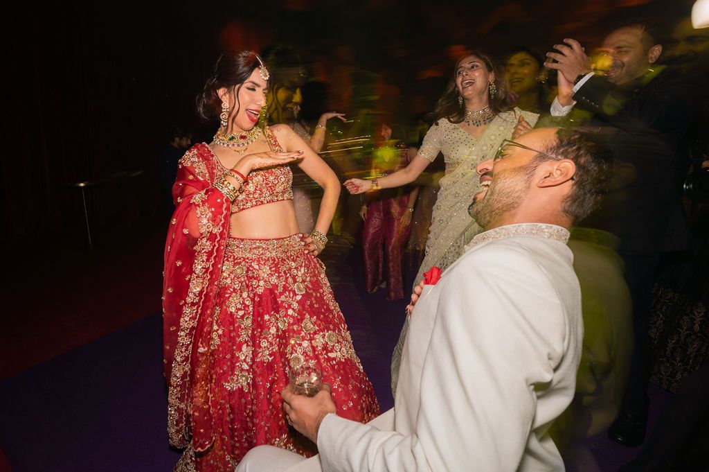 Anjali Batra and Rahoul Singh dancing at their wedding