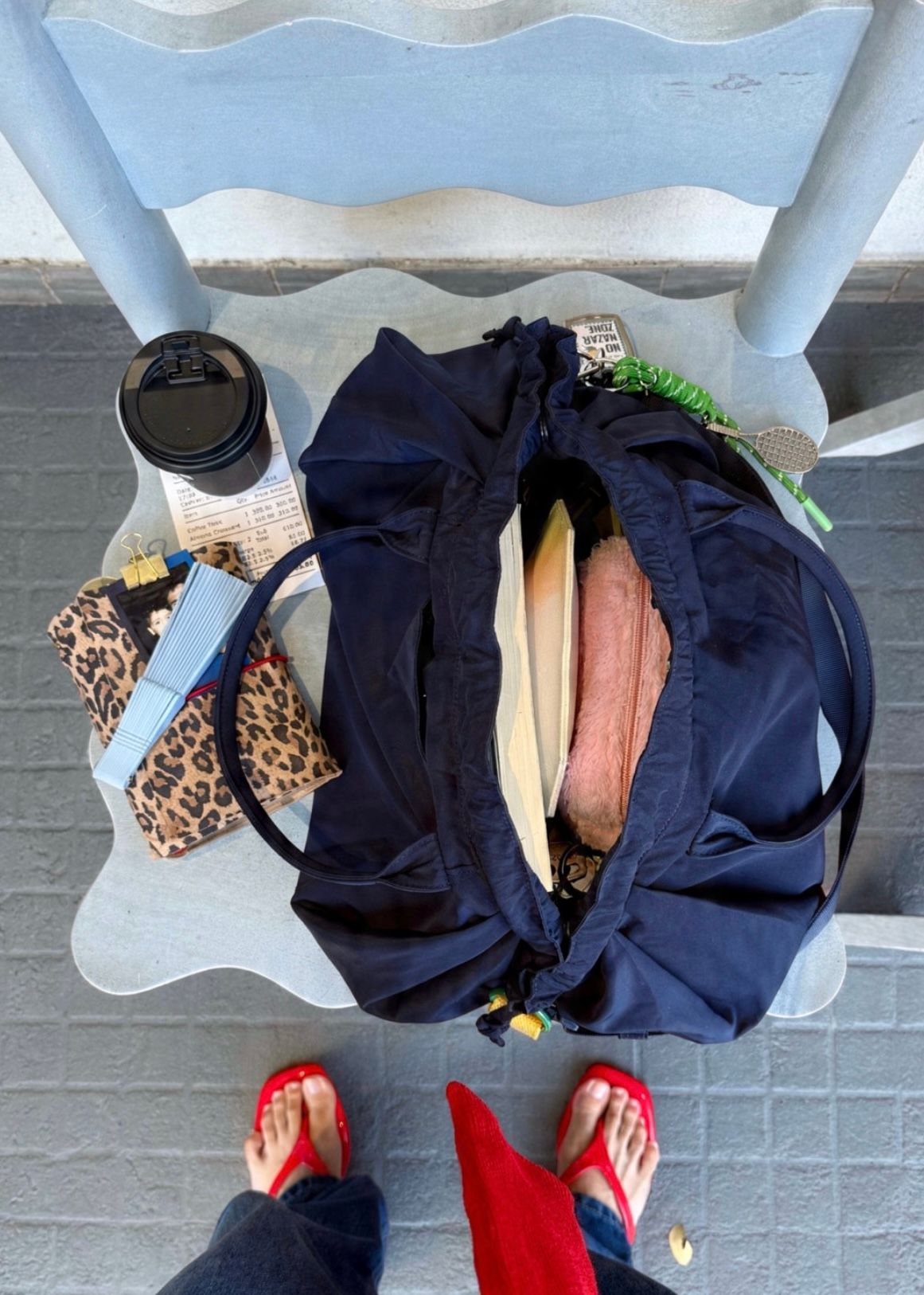 Anushka Tata's daily work bag is the Uniqlo C drawstring bag