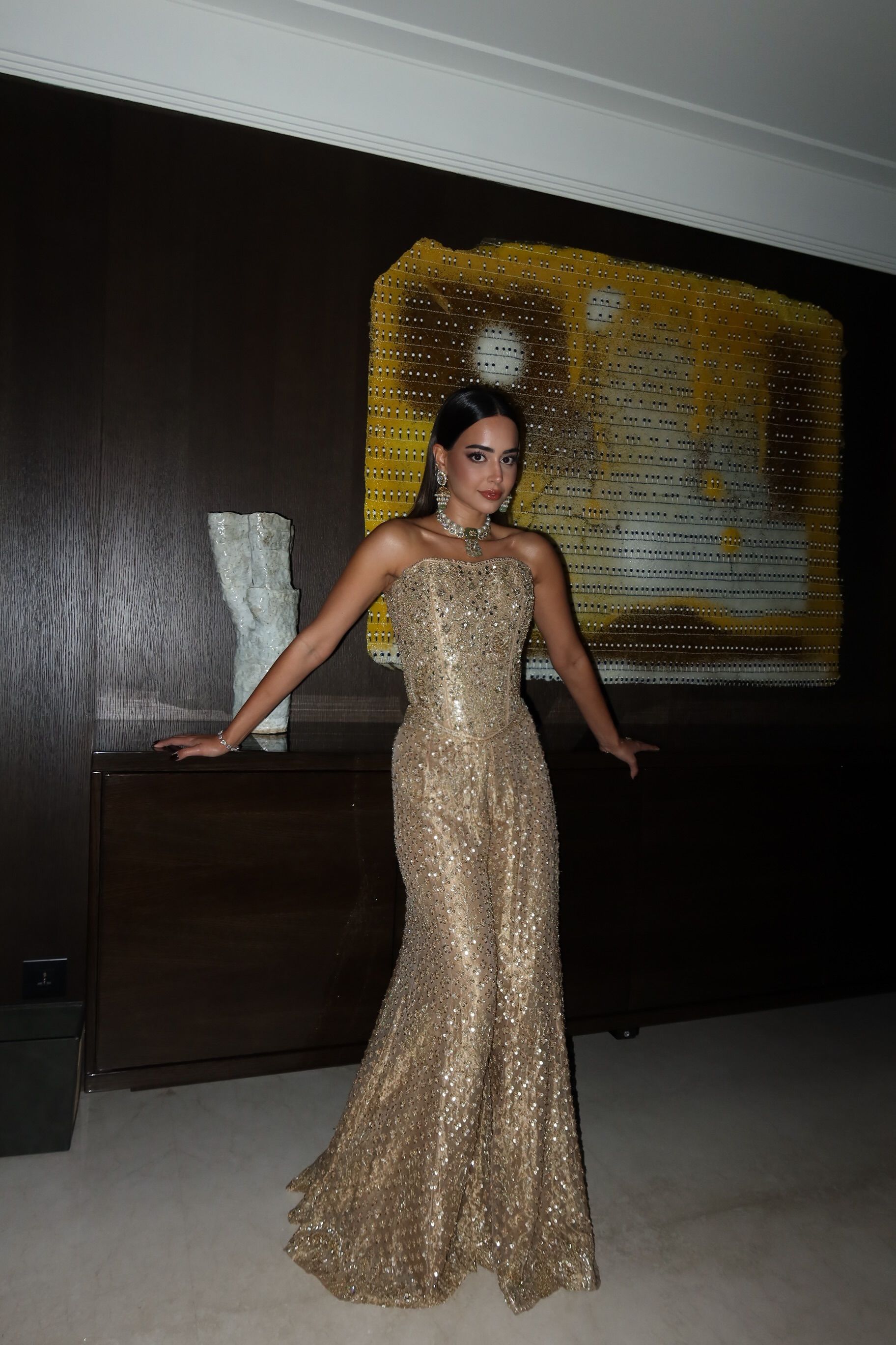 Arushi Mehra in a Sana Barreja corset & pants