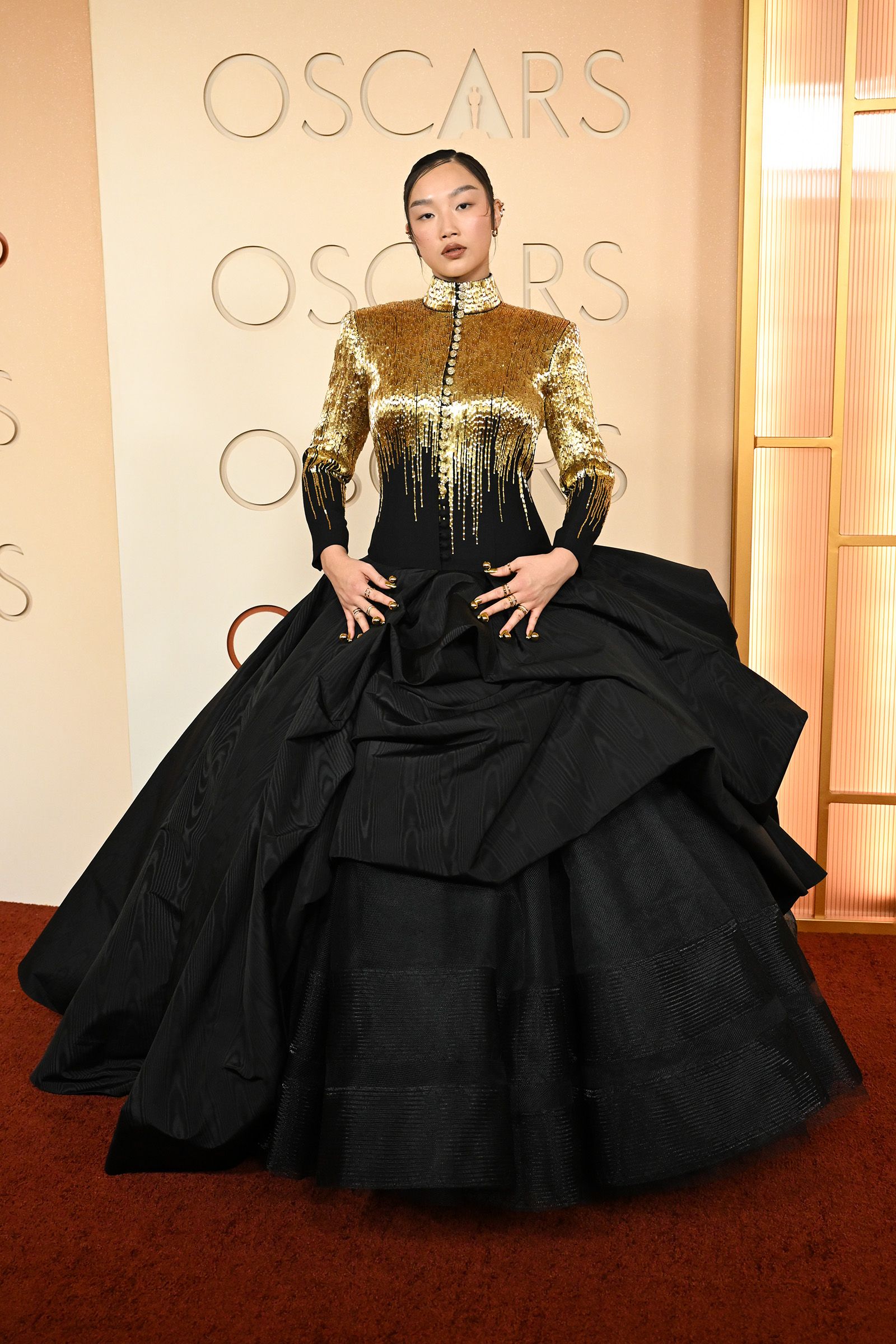 Audrey Nuna in Thom Browne-Oscars 2026 red carpet The Nod Mag
