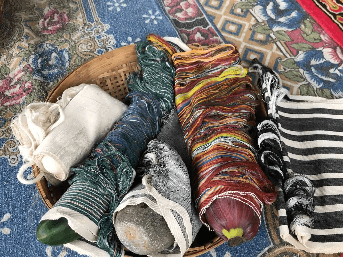 Offerings wrapped in bebali cloth