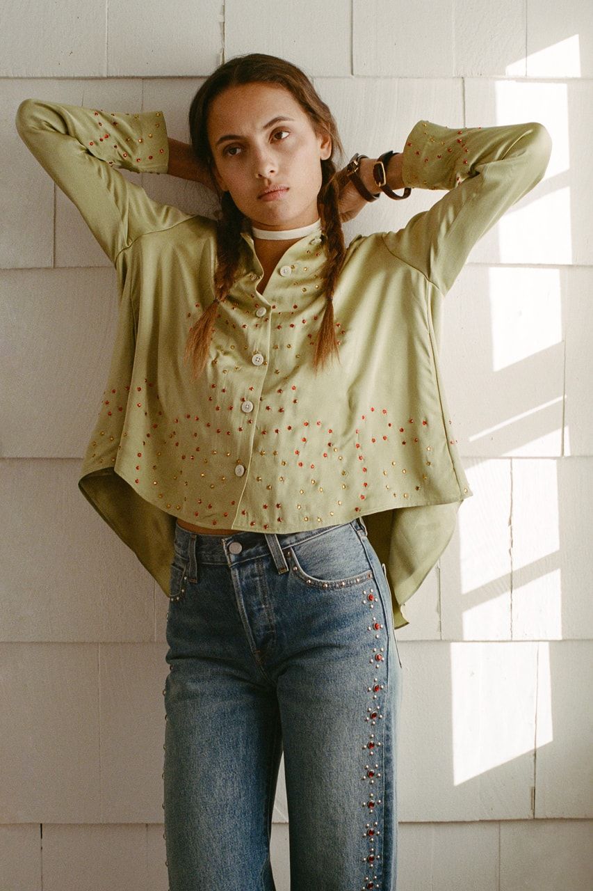 Embellished jeans from the Bode X Levis collaboration