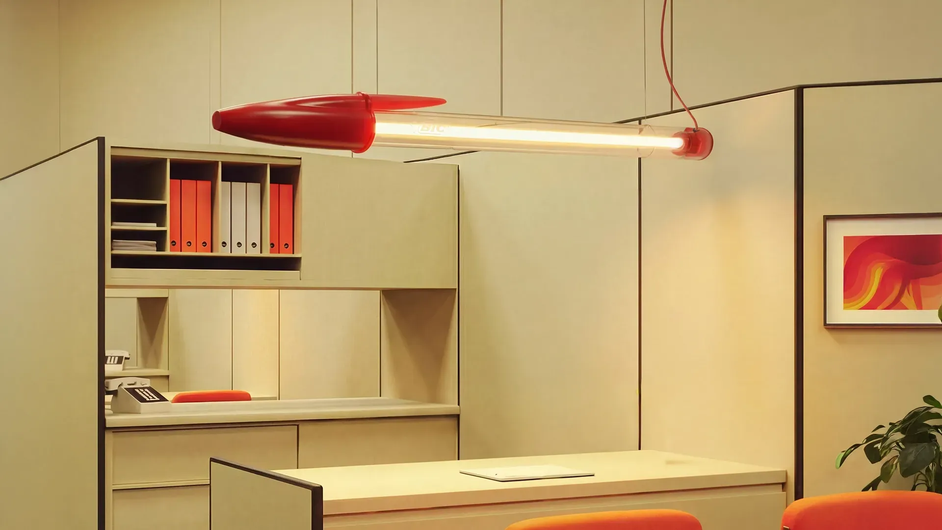 Seletti reimagines the Bic pen as a giant lamp at Maison&Objet