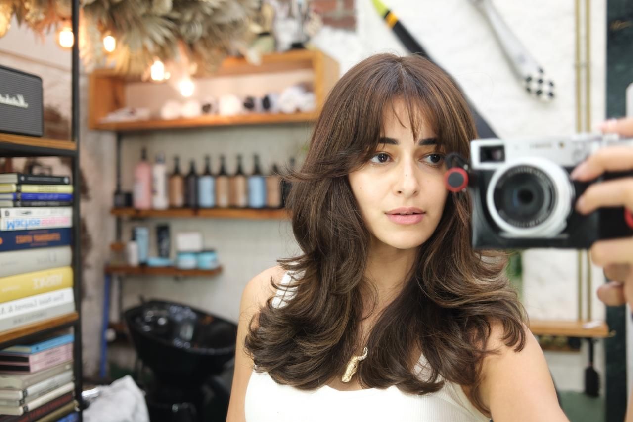 Curtain bangs trend_Ananya Panday Amit Yashwant