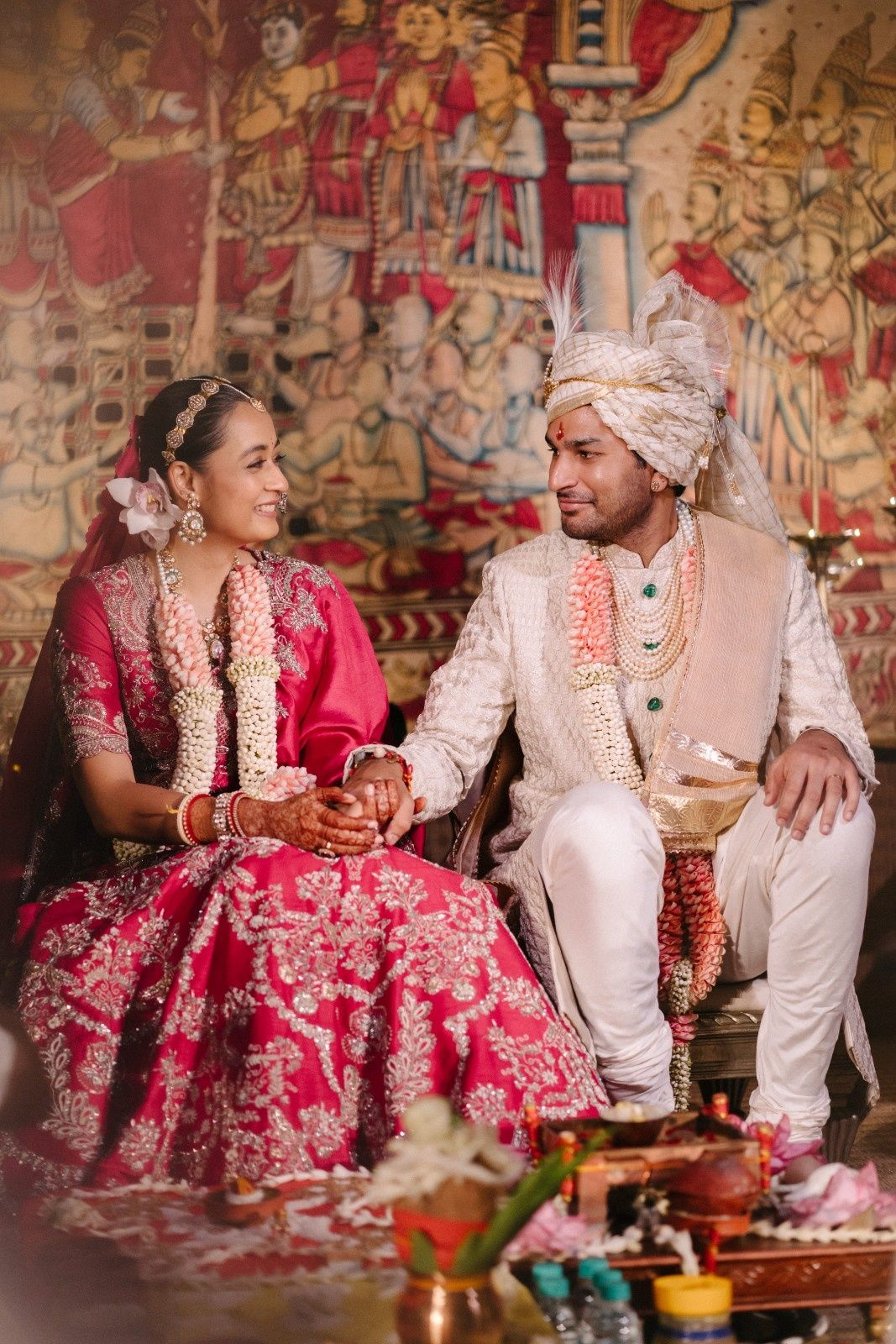 The bride Dhwani Kothotia and the groom Aman Poddar