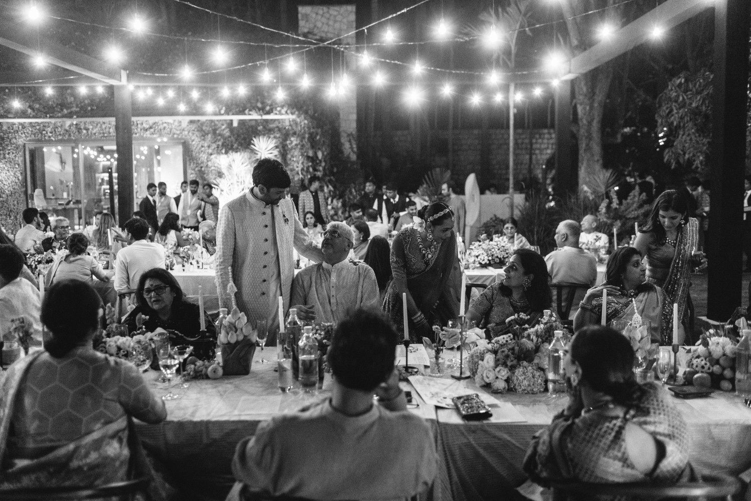 Meeting guests during the celebrations