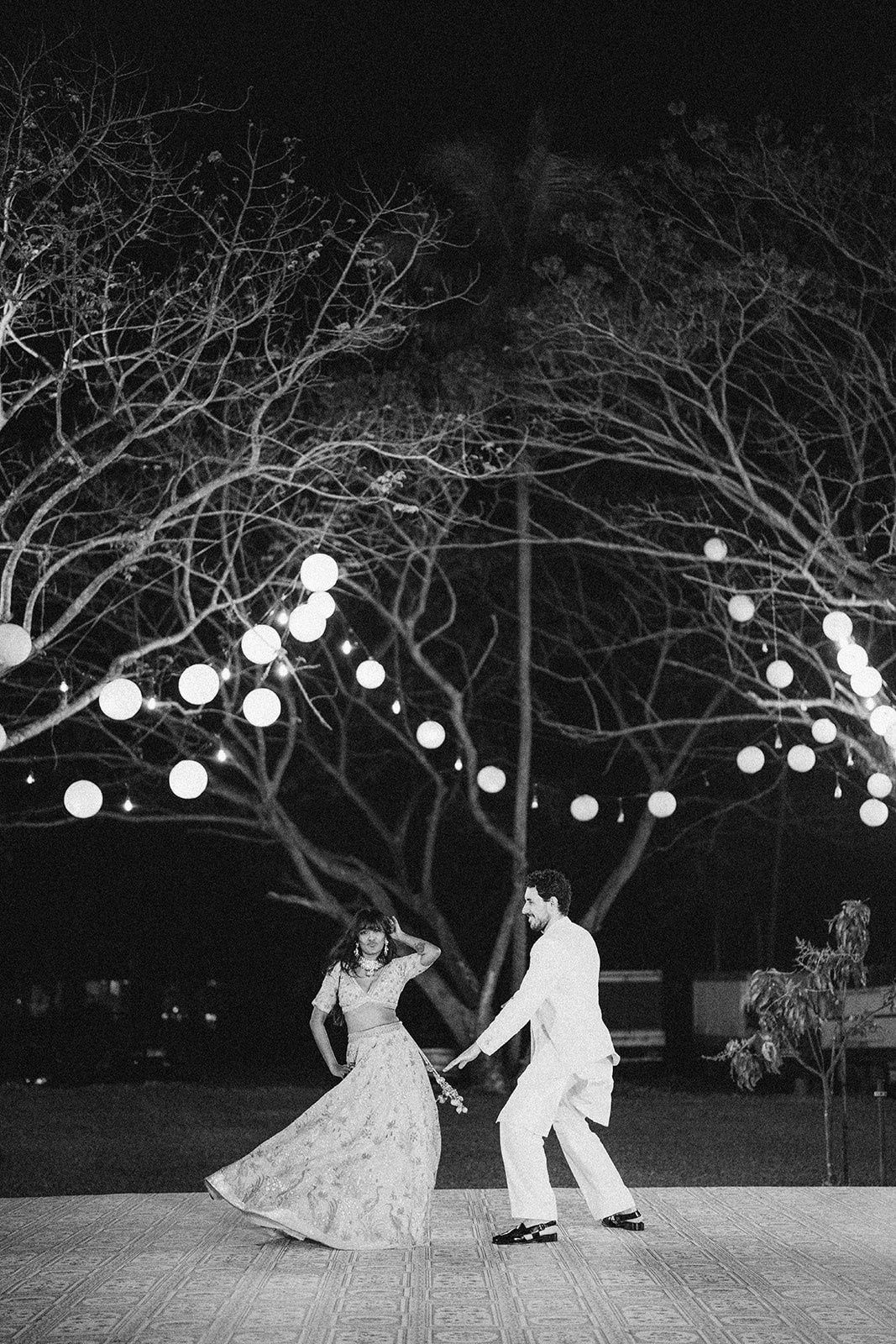 Natasha Sumant and Lucien Dumas at their wedding in Kerala
