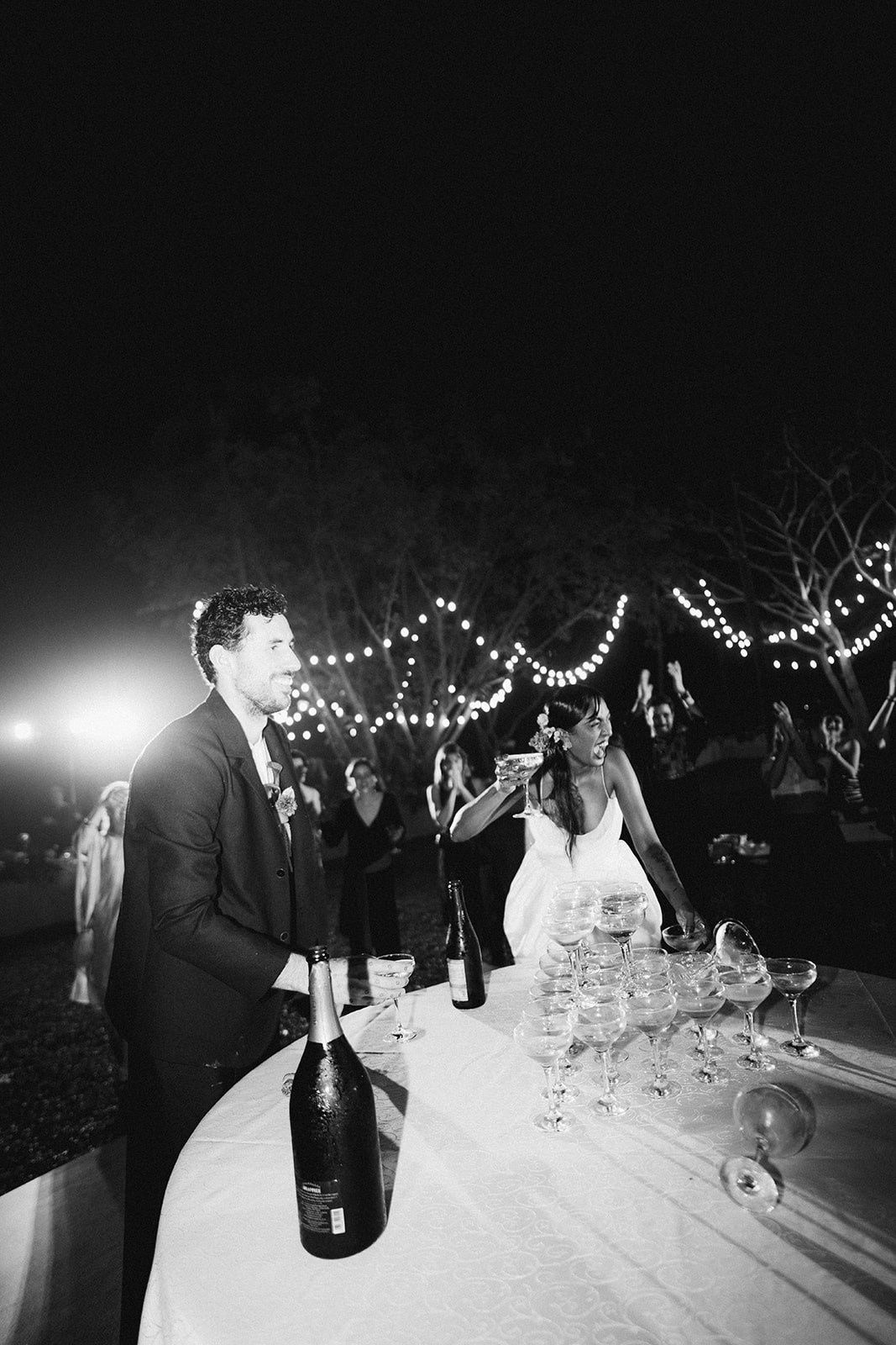 Natasha Sumant and Lucien Dumas at their wedding in Kerala