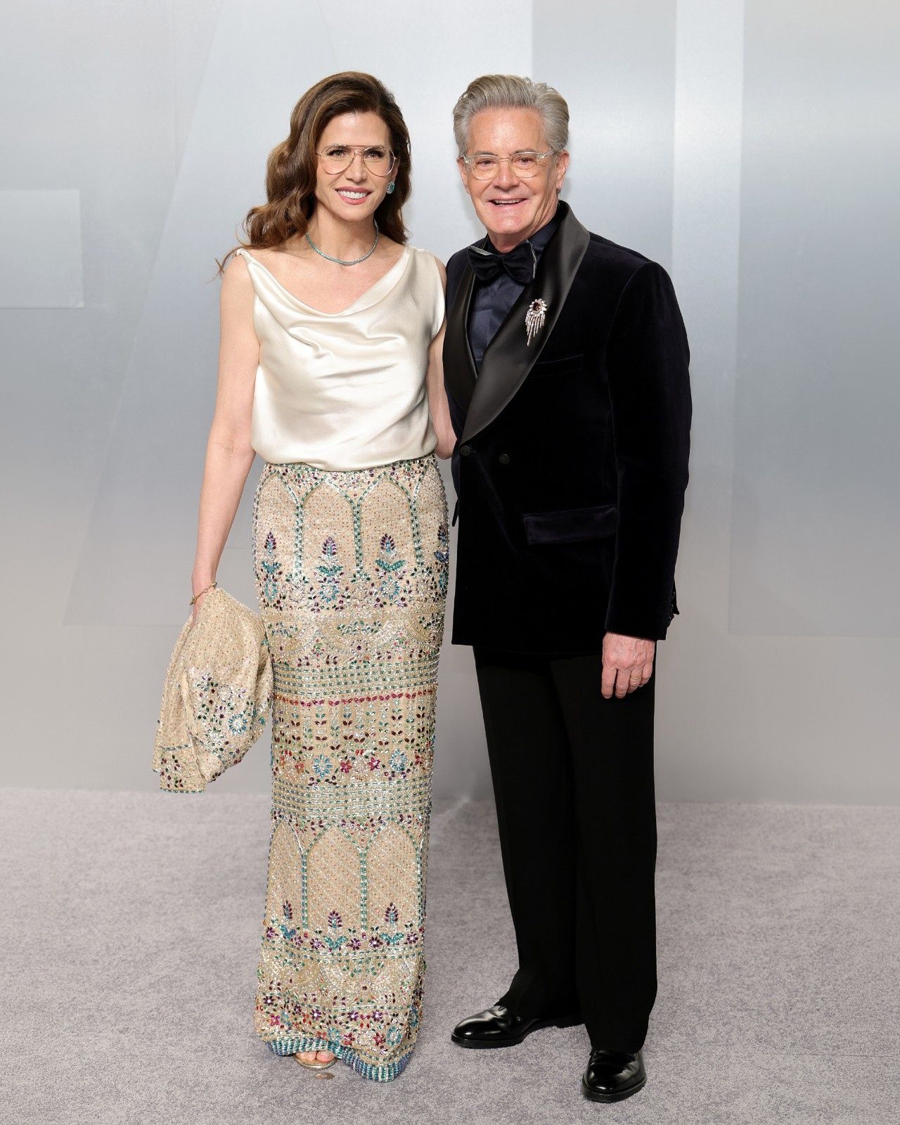 Kyle MacLachlan in Swadesh and Desiree Gruber in Swadesh x Manish Malhotra