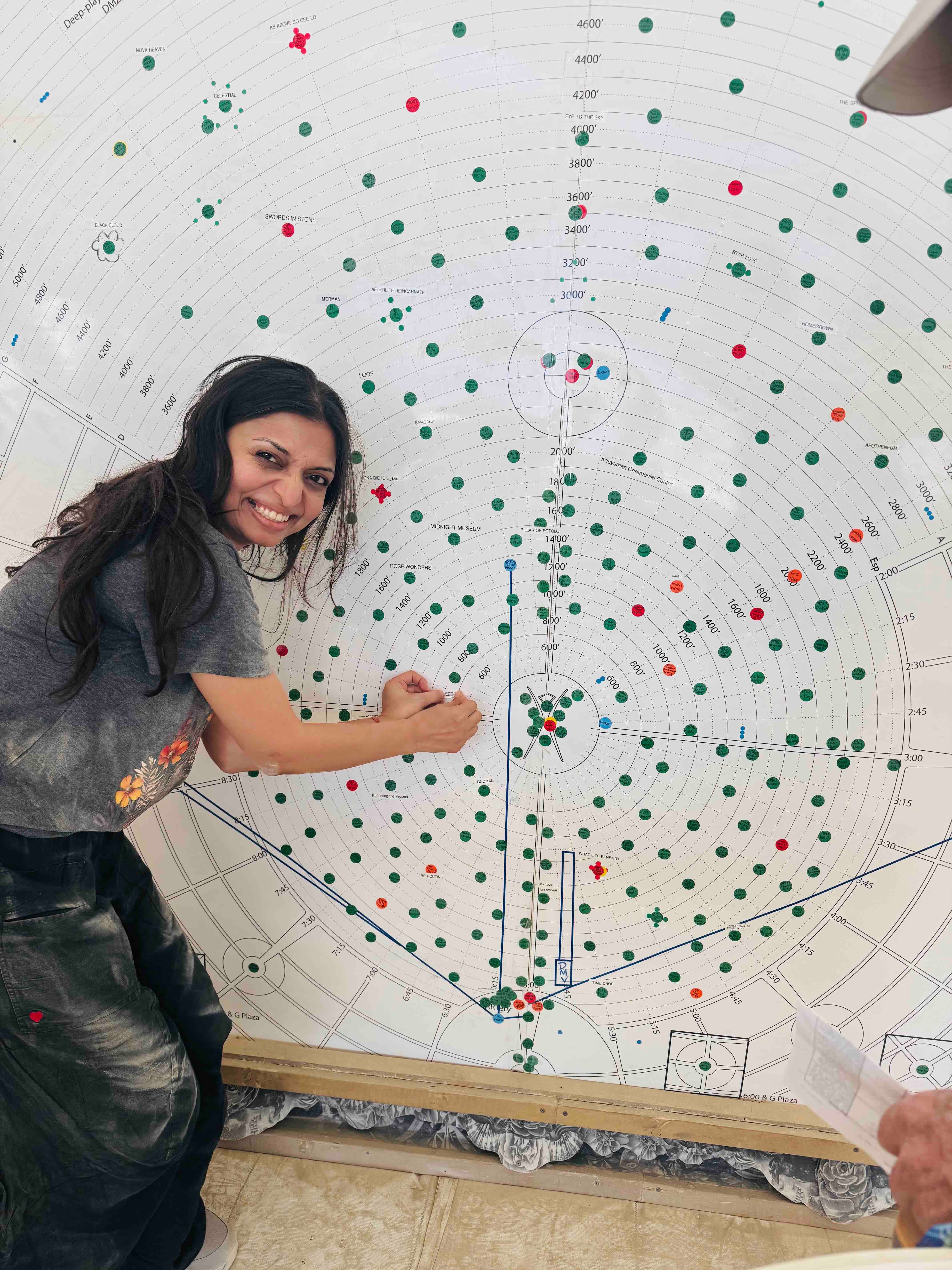 Richa Maheshwari on the ground at Burning Man