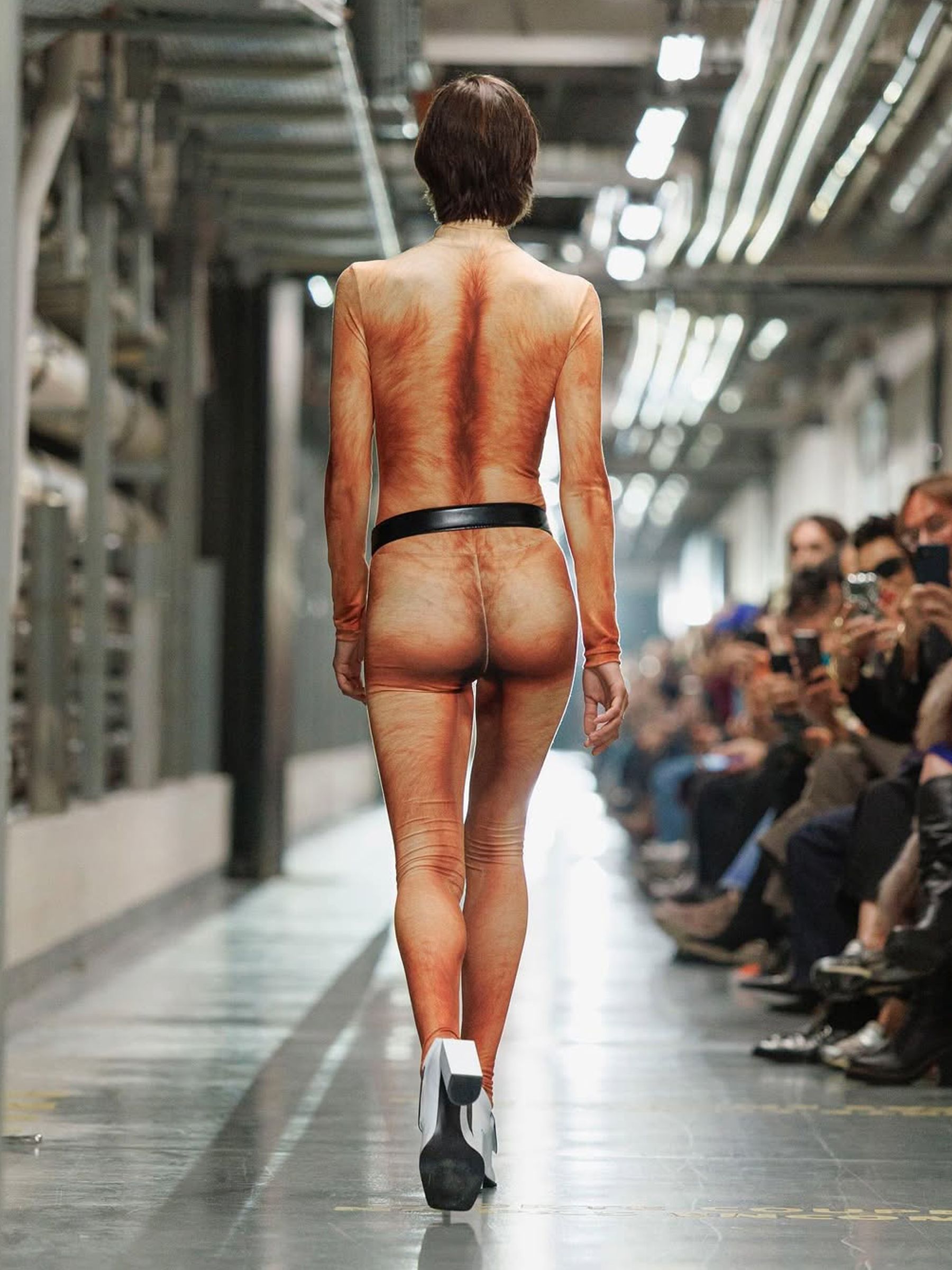 A hirsute bodysuit at Jean Paul Gaultier spring/summer 2026