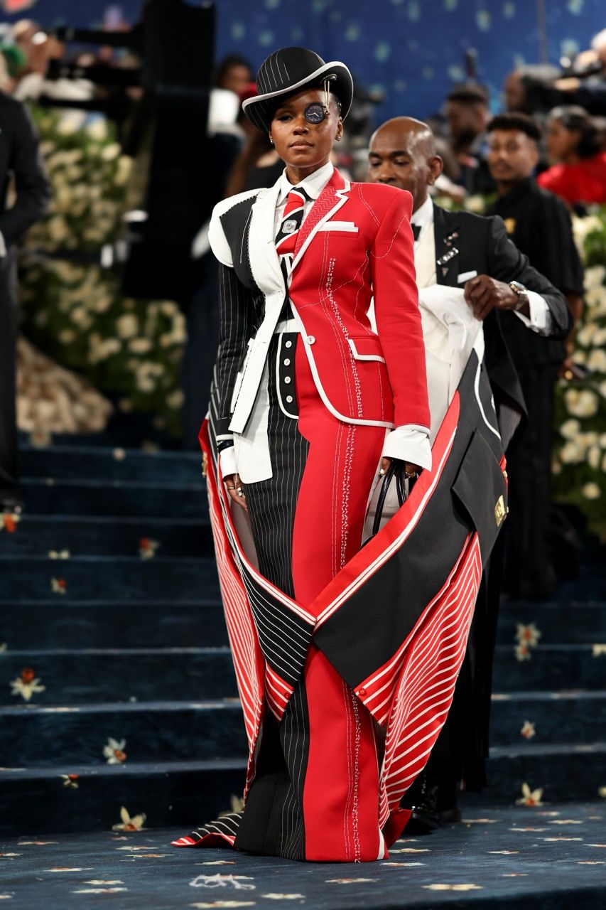 Janelle Monae wears Thom Browne to the 2025 Met Gala