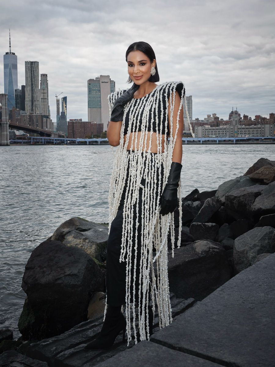 RHONY star Jessel Taank in a beaded look from Réik
