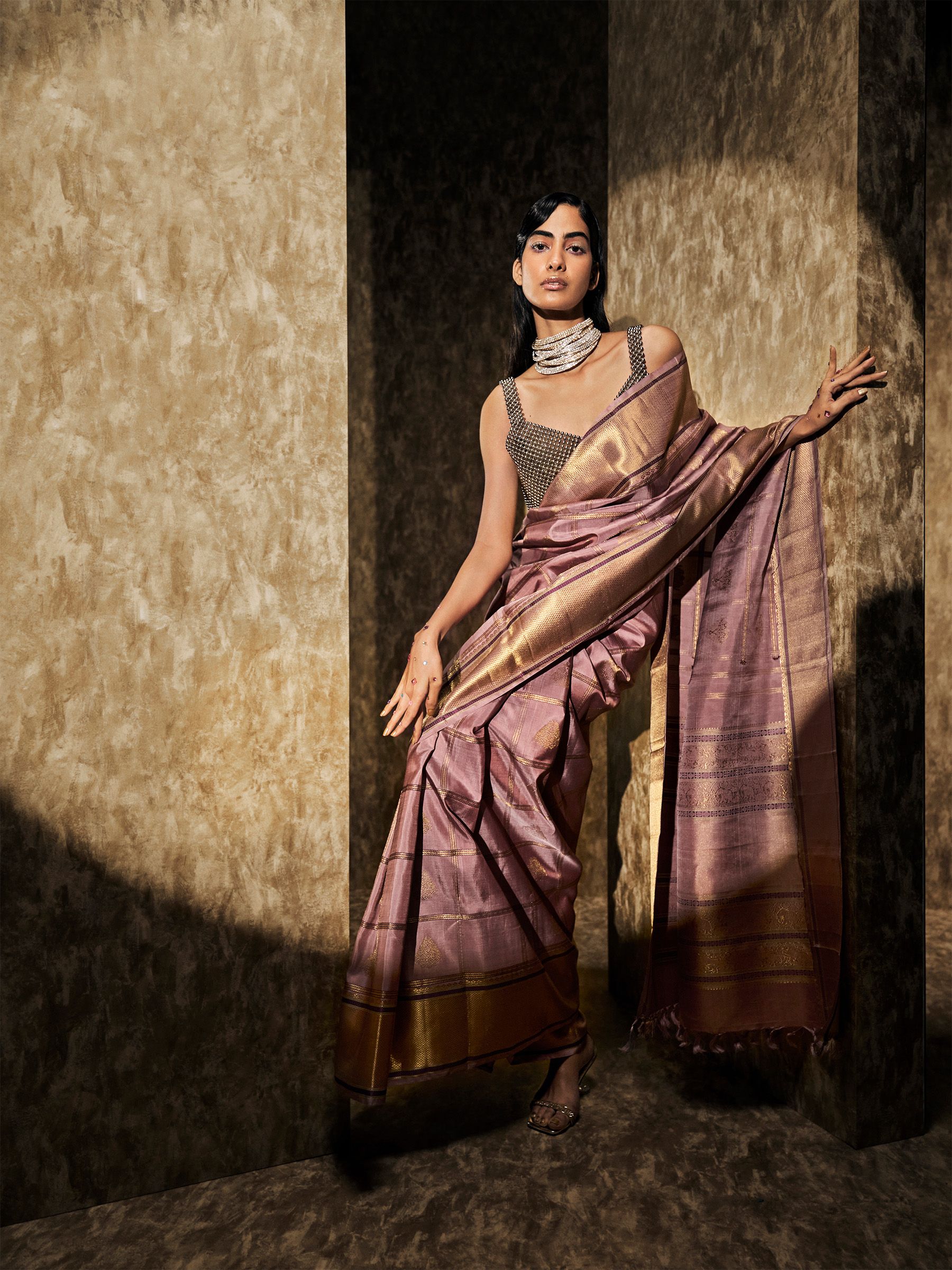 A kanjivaram sari from Kanakavalli