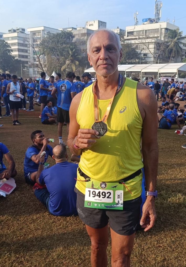 Kapil Sanghi, a Mumbai Marathon runner