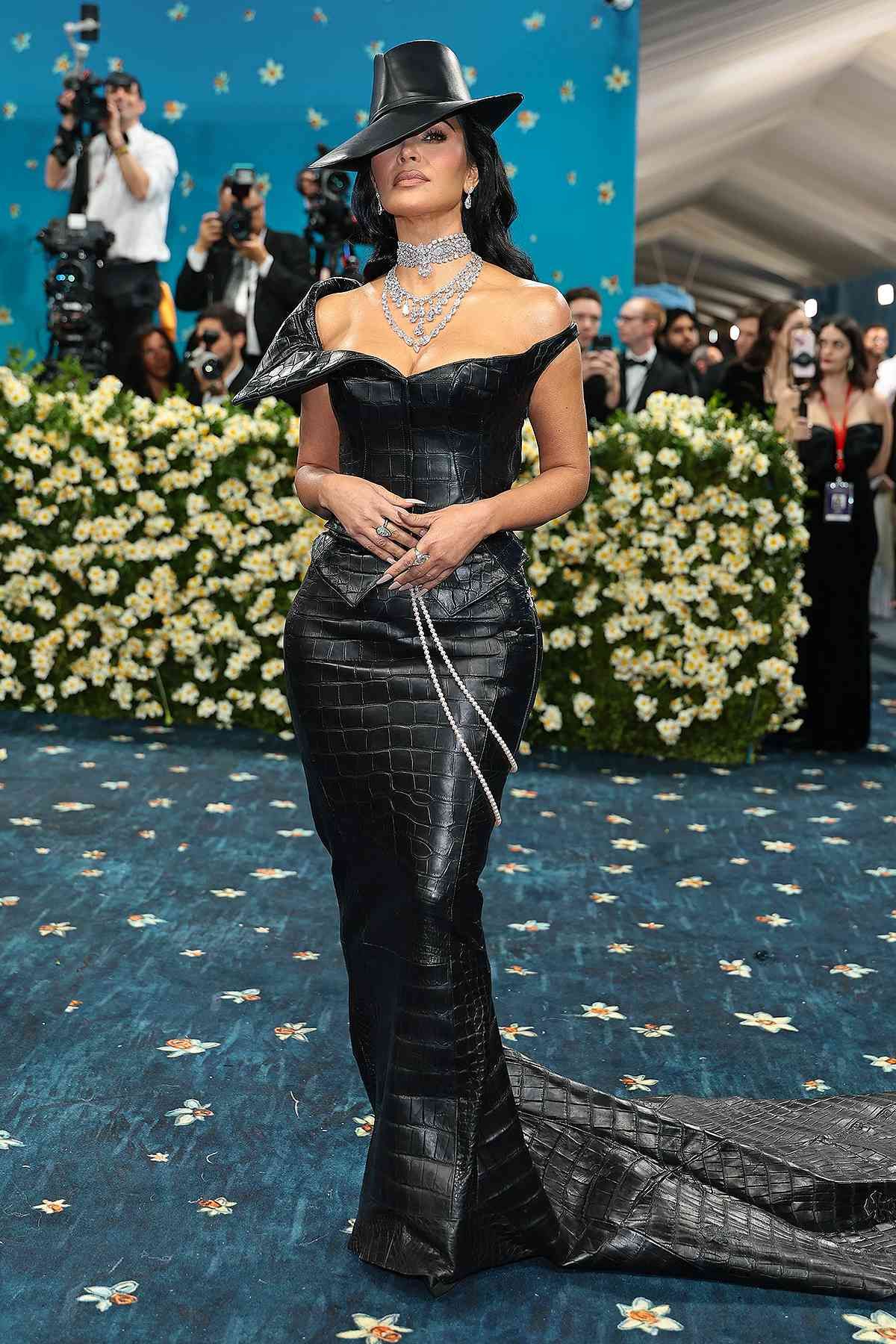 Kim Kardashian in custom Chrome Hearts at the 2025 Met Gala