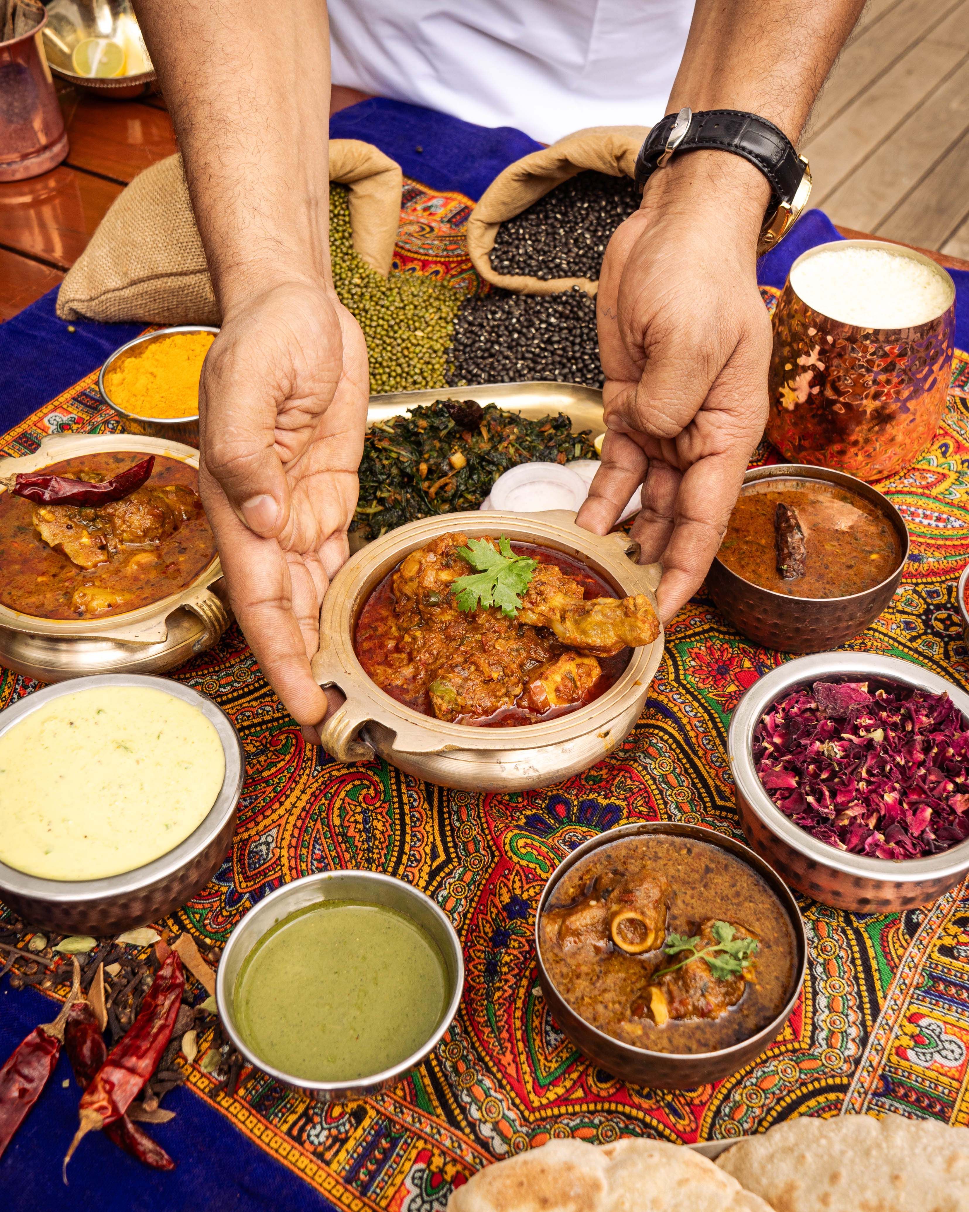 Signature dishes include bhatt ki churkani, chainsoo, pahadi raita, and bal mithai