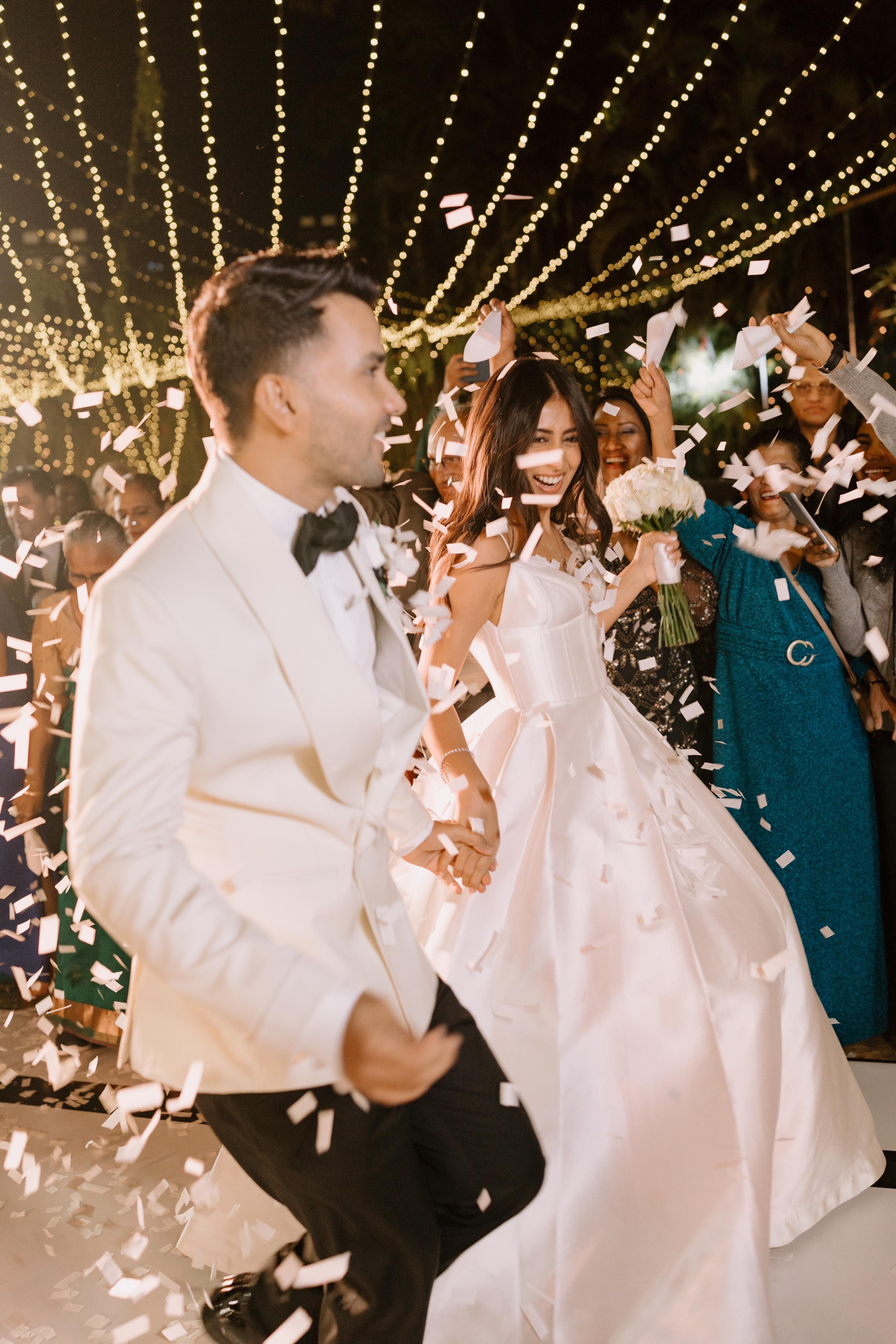 Meagan Concessio and Sheldon Santos dancing at their wedding reception