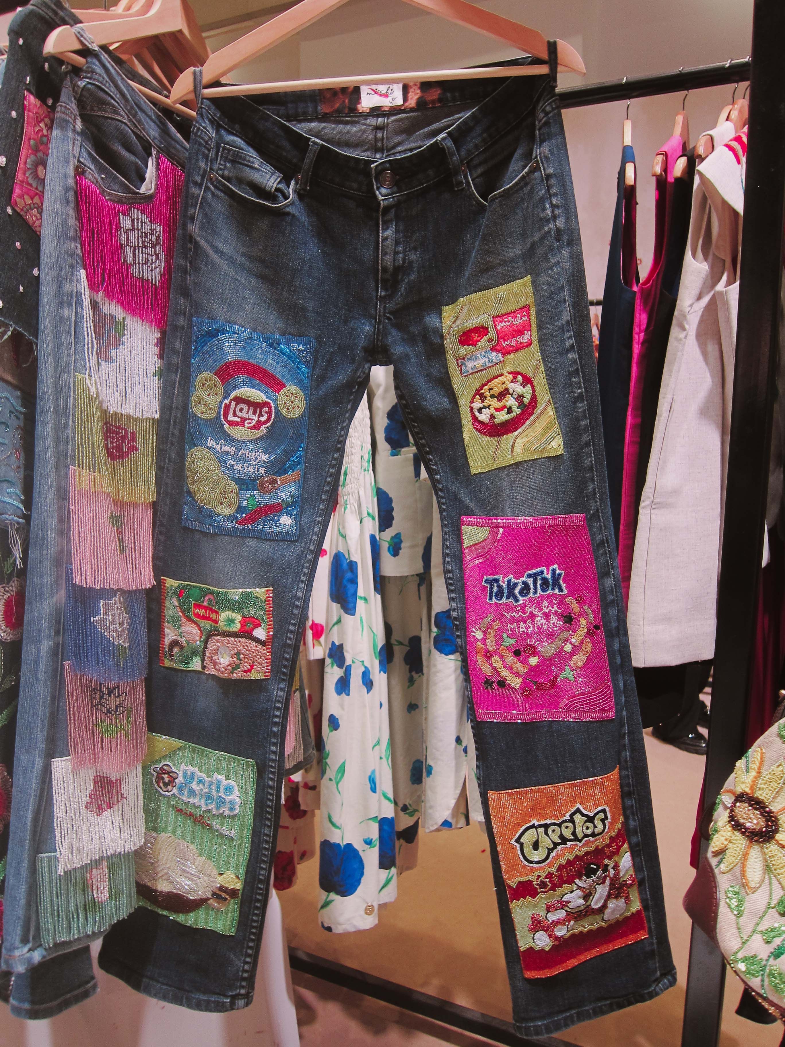 Embellished jeans by Mirchi by Kim
