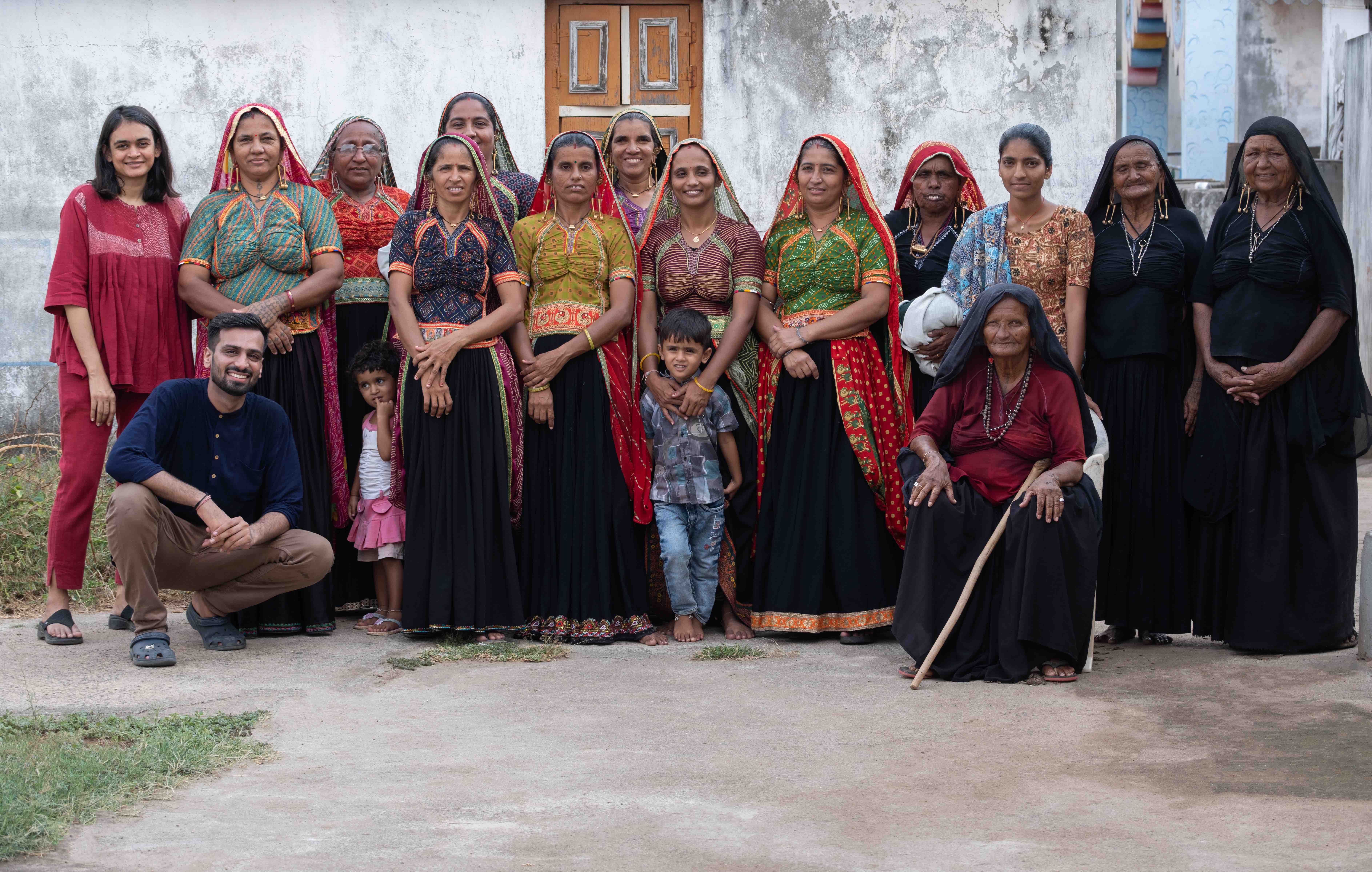 Brinda Dudhat of Morii Design with Rabari artisans
