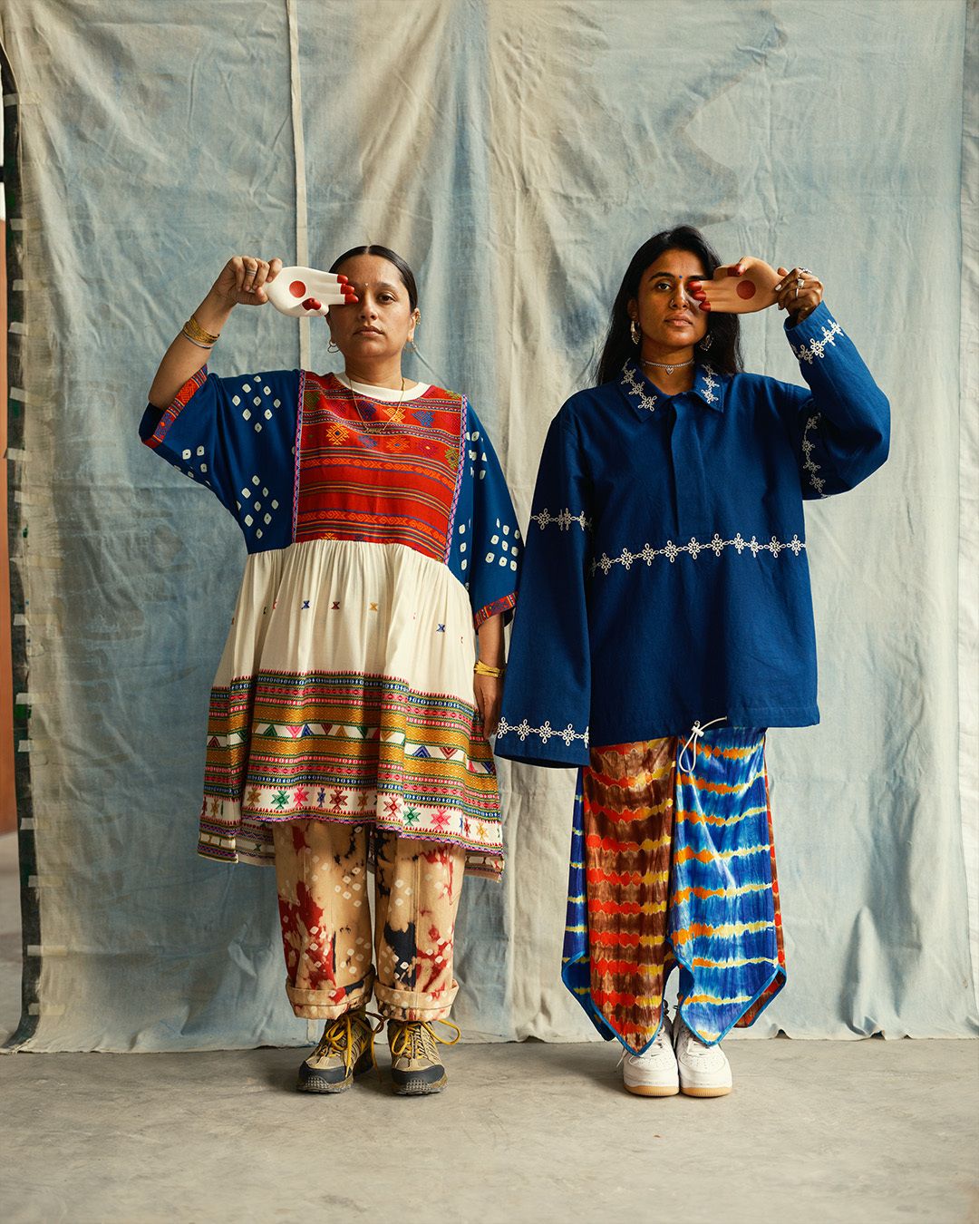 An image of NorBlack NorWhite founders and co-creative directors Amrit and Mriga by Bharat Sikka