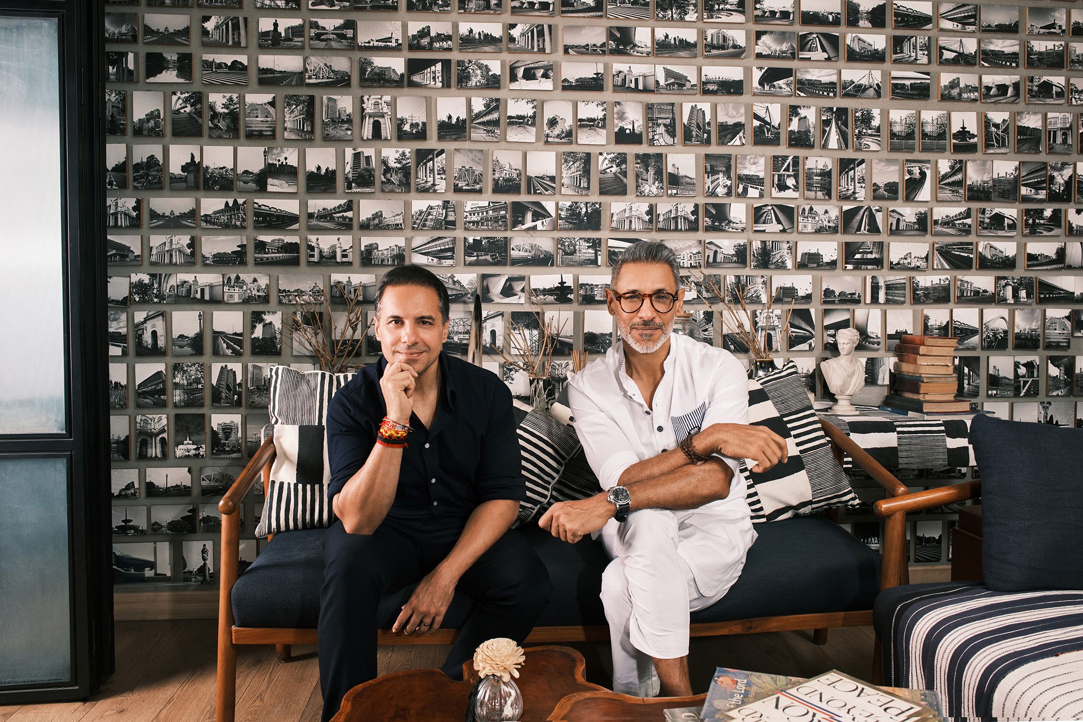 Shantnu and Nikhil Mehra in their home in New Delhi