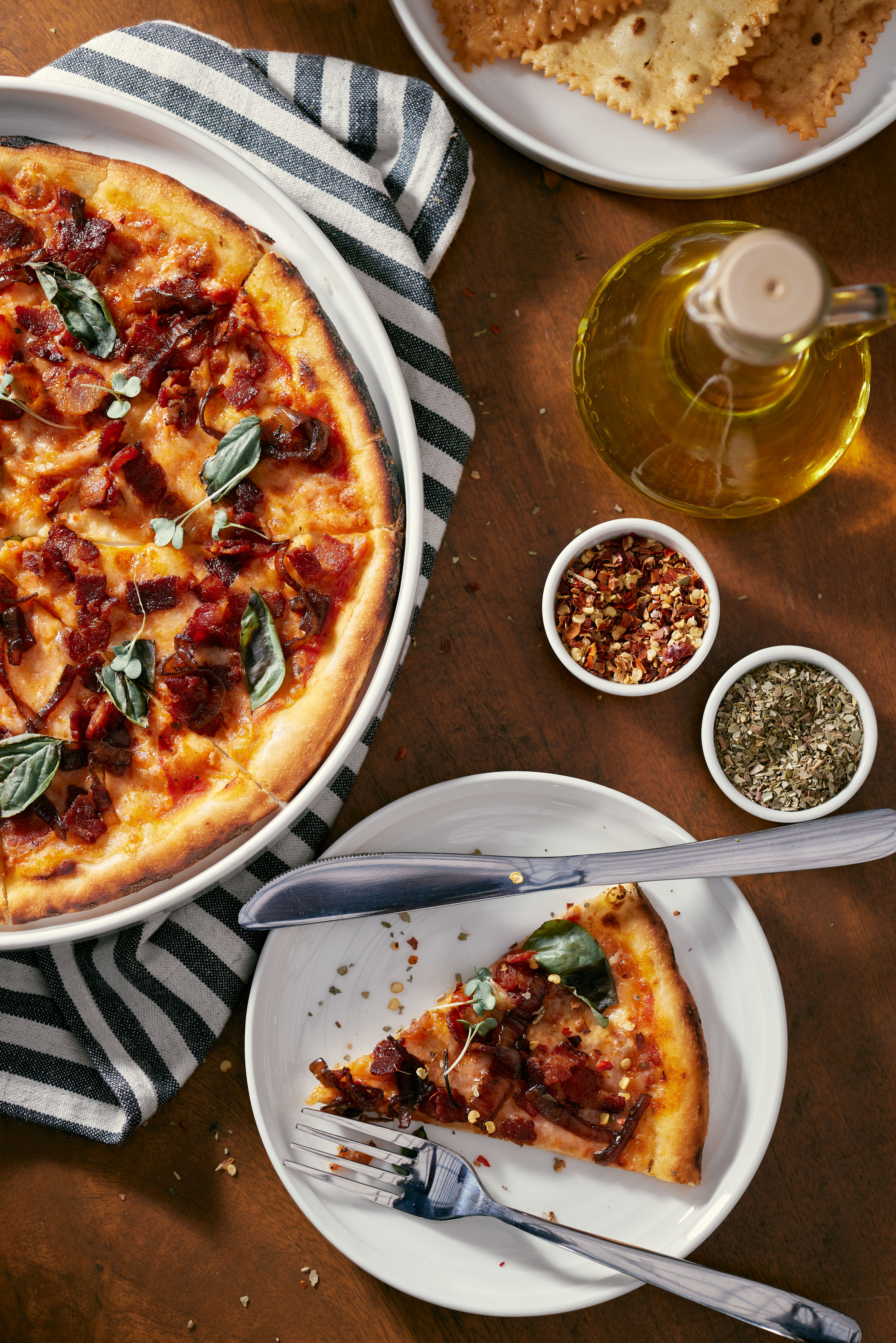 Caramelized onion pizza