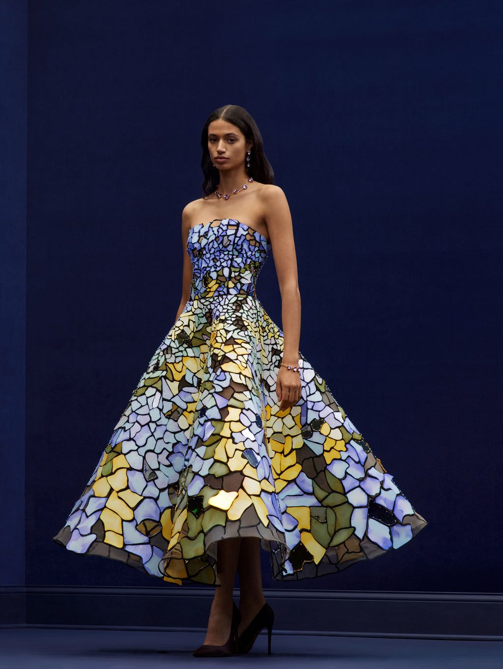 The stained glass gown from Oscar de la Renta’s autumn/winter 2024 ‘Art Nouveau’ collection