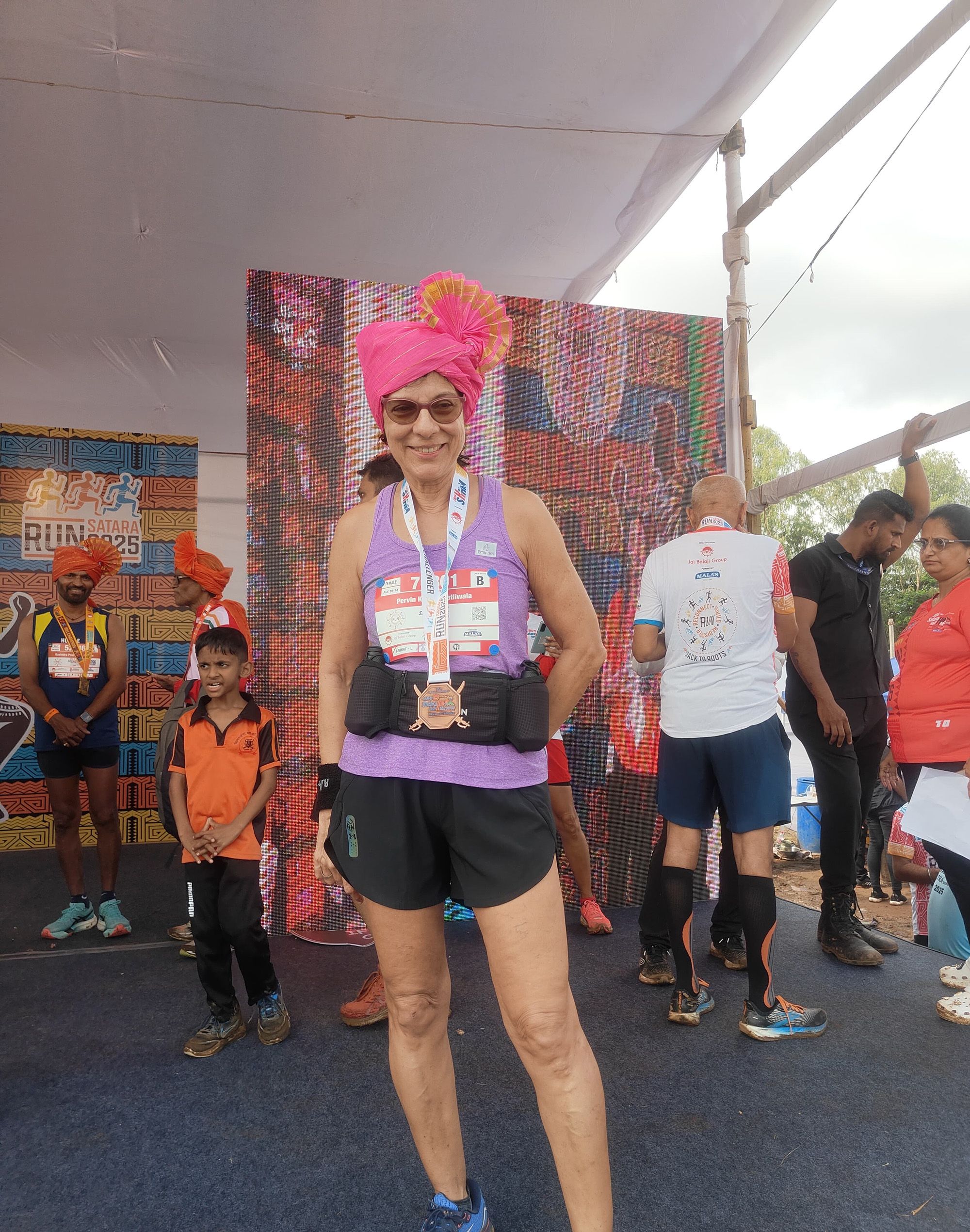 Pervin Batliwala, a 71-year-old Tata Mumbai Marathon runner