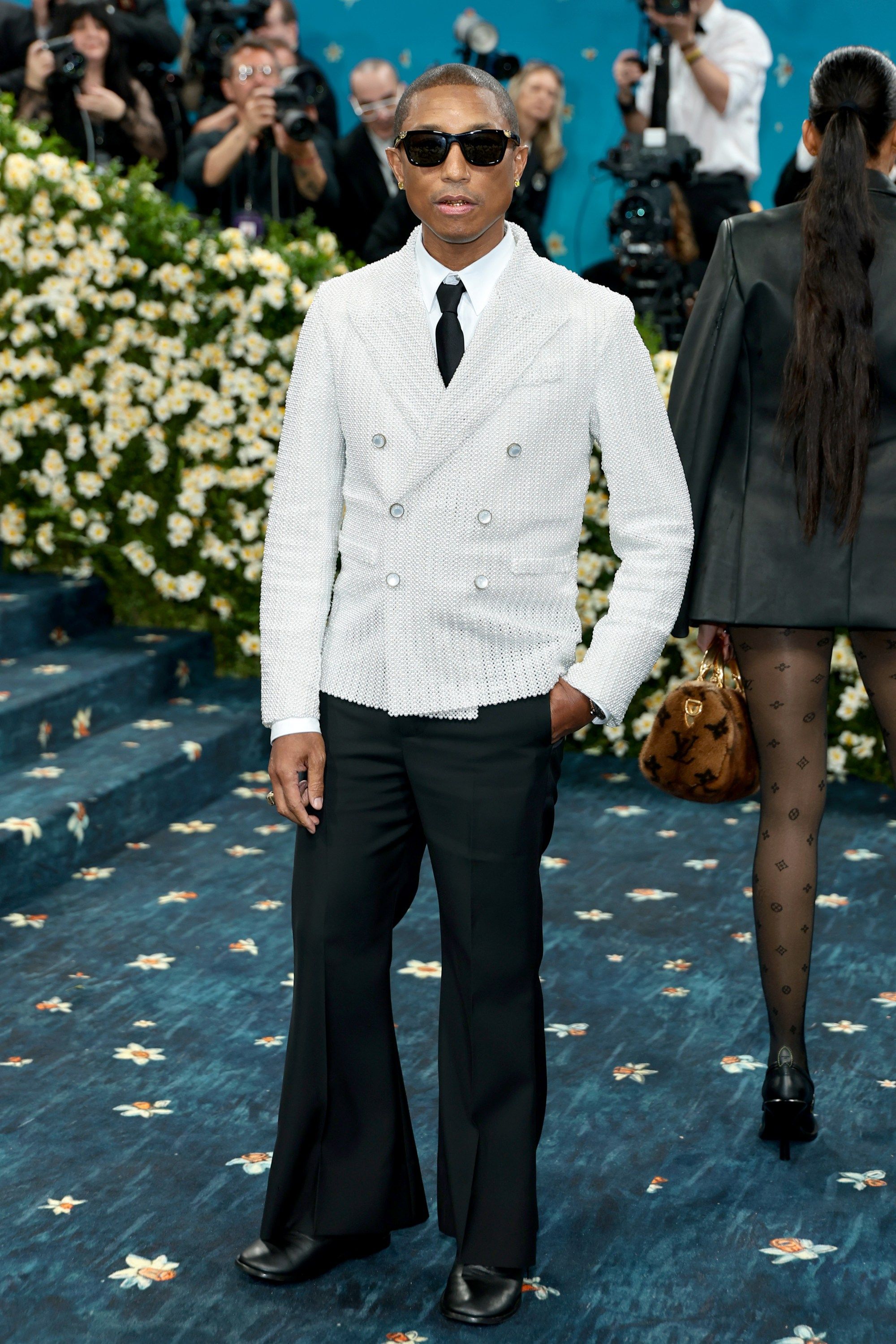 Pharrell Williams reps Louis Vuitton at the 2025 Met Gala