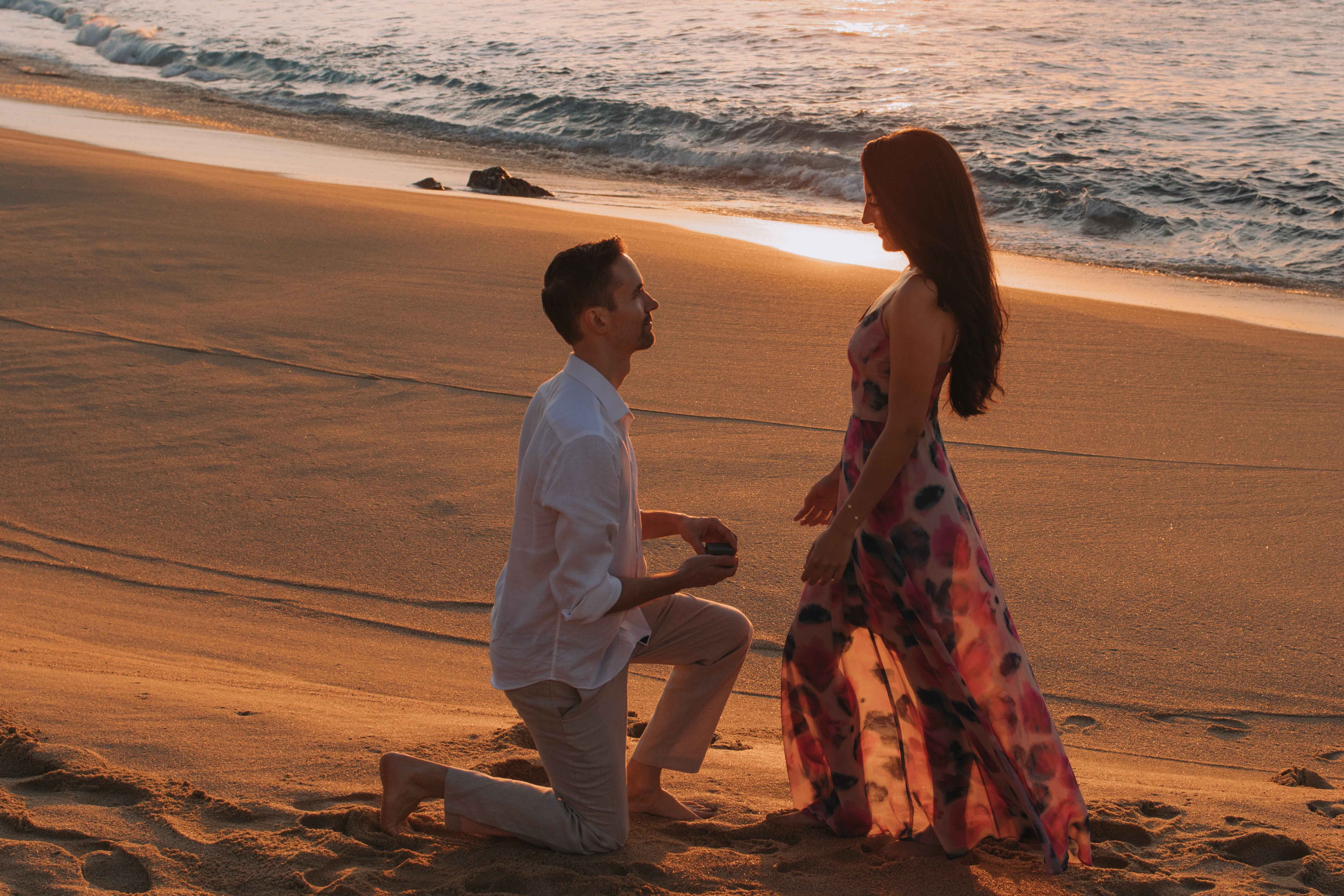 The couple got engaged on their trip to Positano, Amalfi Coast