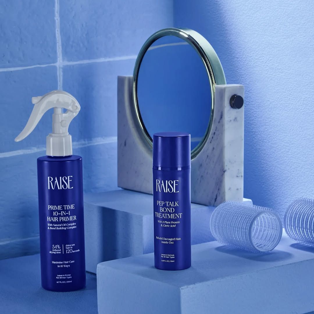 The Nod's best Indian beauty brands to know: Raise haircare prime time hair primer and pep talk bond treatment