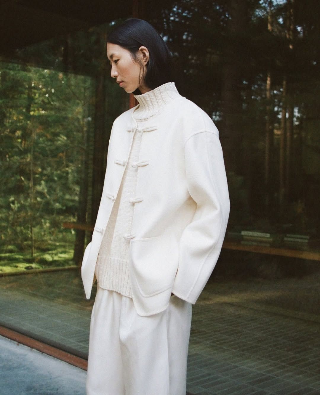 Rohe 'Mandarin' double faced wool Pankou Closure jacket
