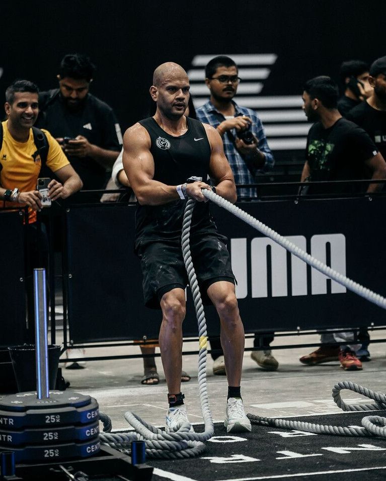 Ryan Alvarez participates in Hyrox Mumbai