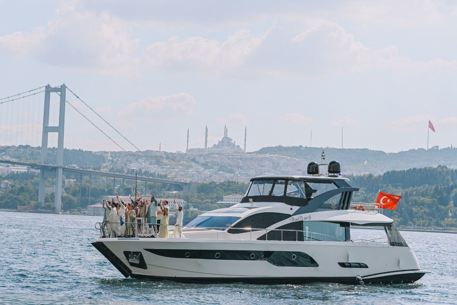 Ankur Patel's baraat on the yacht