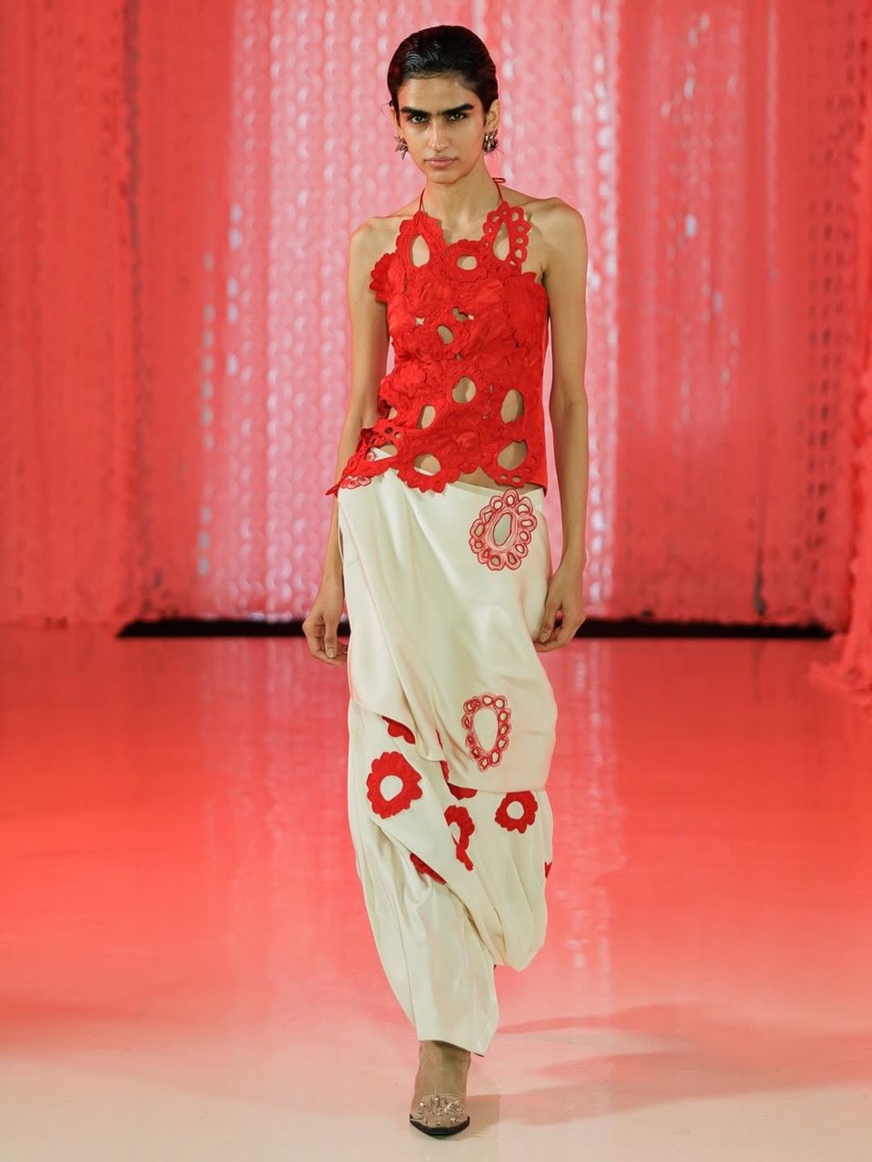 Indian model Sushma Choudhary at Litkovska SS26 at Paris Fashion Week
