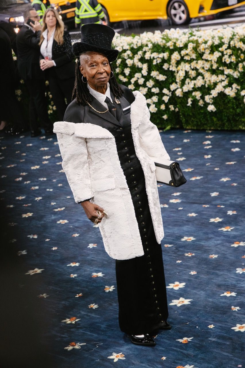 Whoopi Goldberg at the Met Gala in Thom Browne
