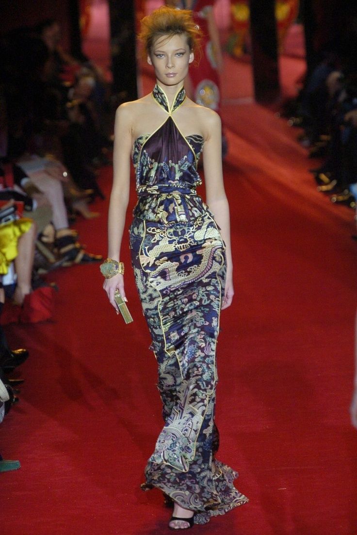 A cheongsam-inspired dress from YSL by Tom Ford FW2004