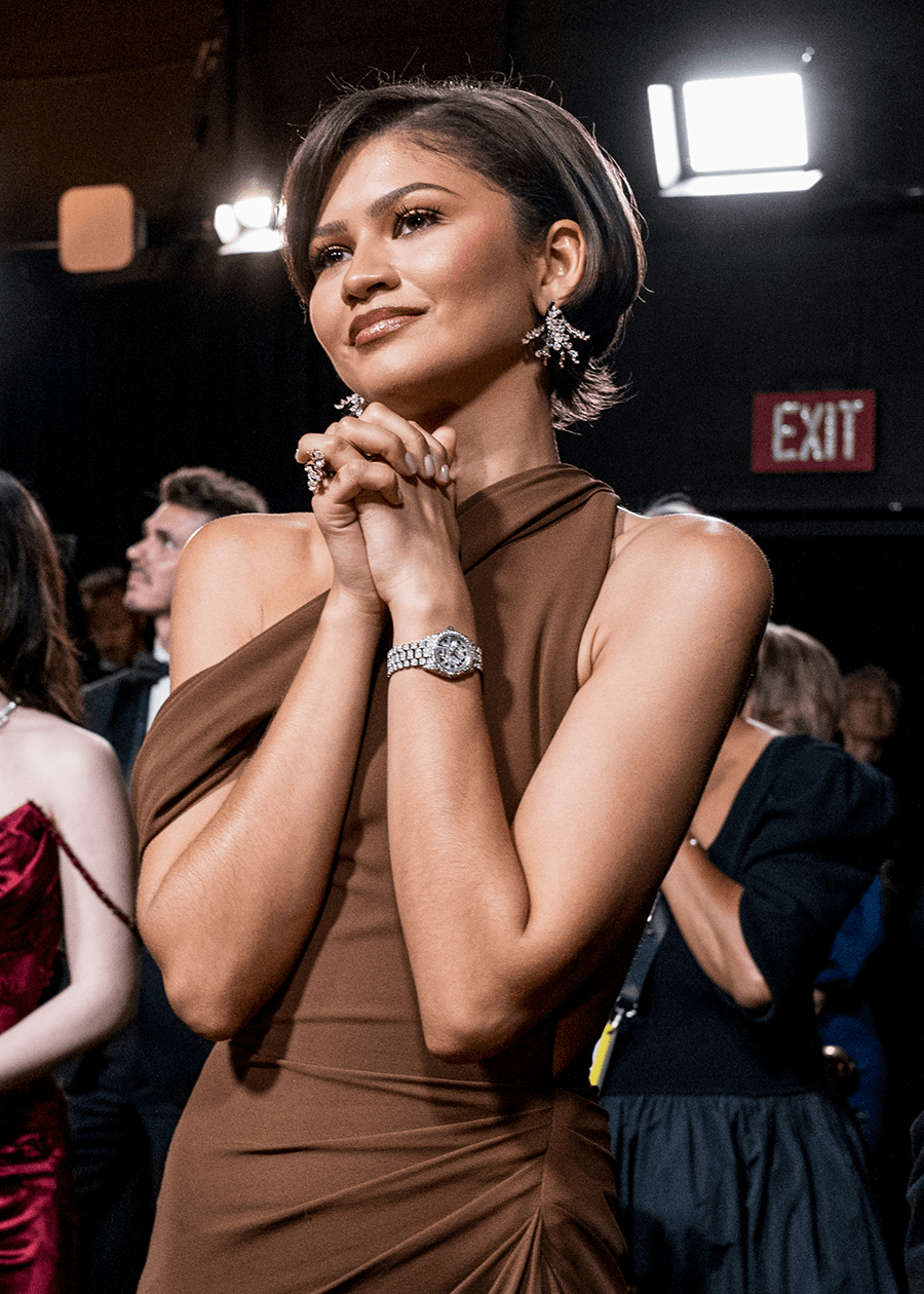 Zendaya in a custom Louis Vuitton dress by Nicolas Ghesquiere at the 2026 Oscars