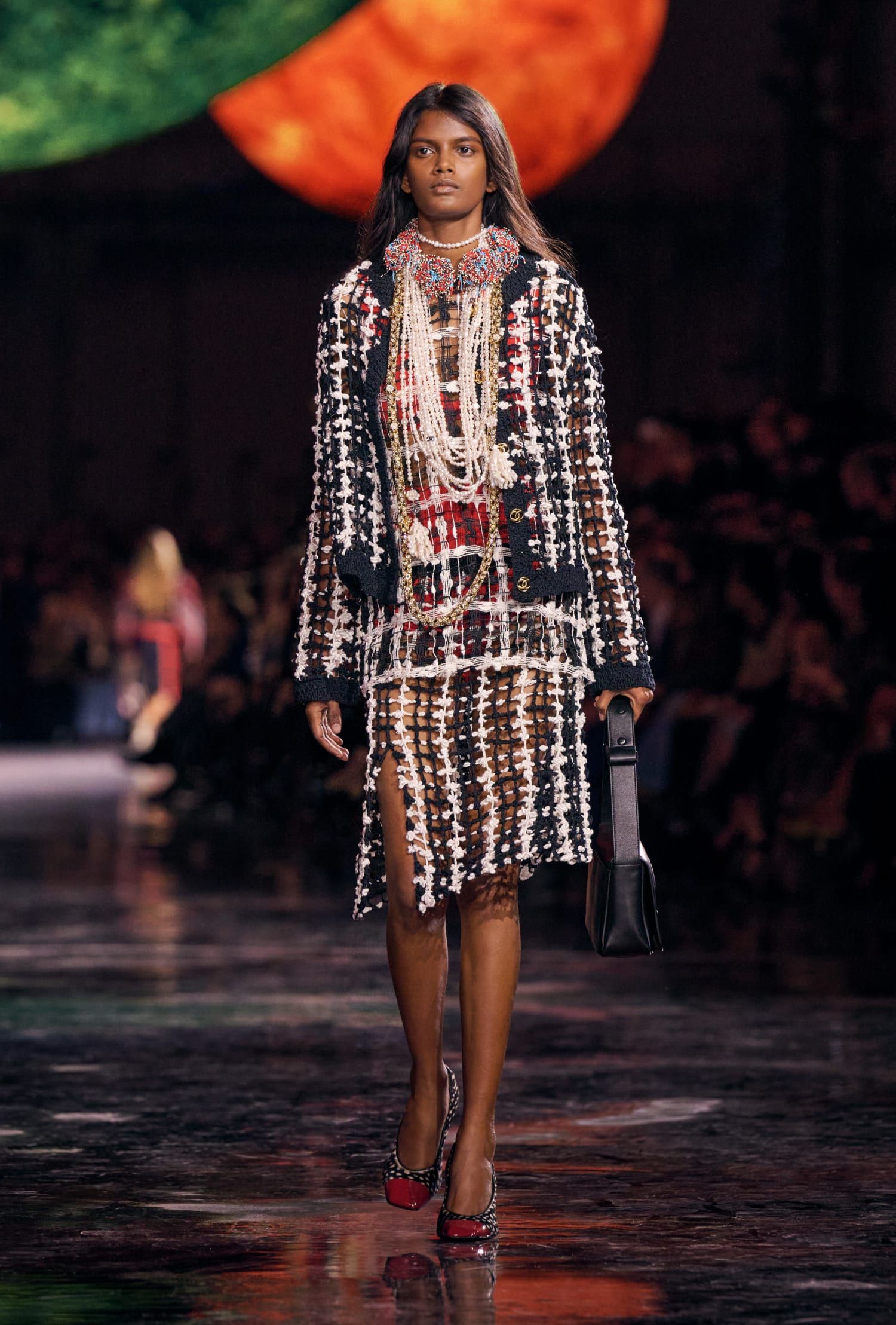 Model Bhoomi Yadav at Chanel Spring Summer 2026 by Matthieu Blazy