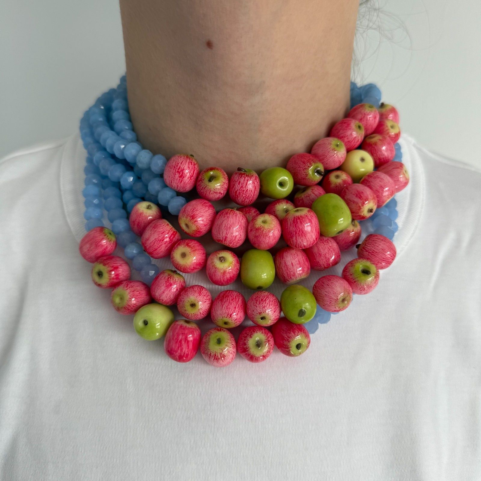 Stacks of the Green Apple Intruder necklace