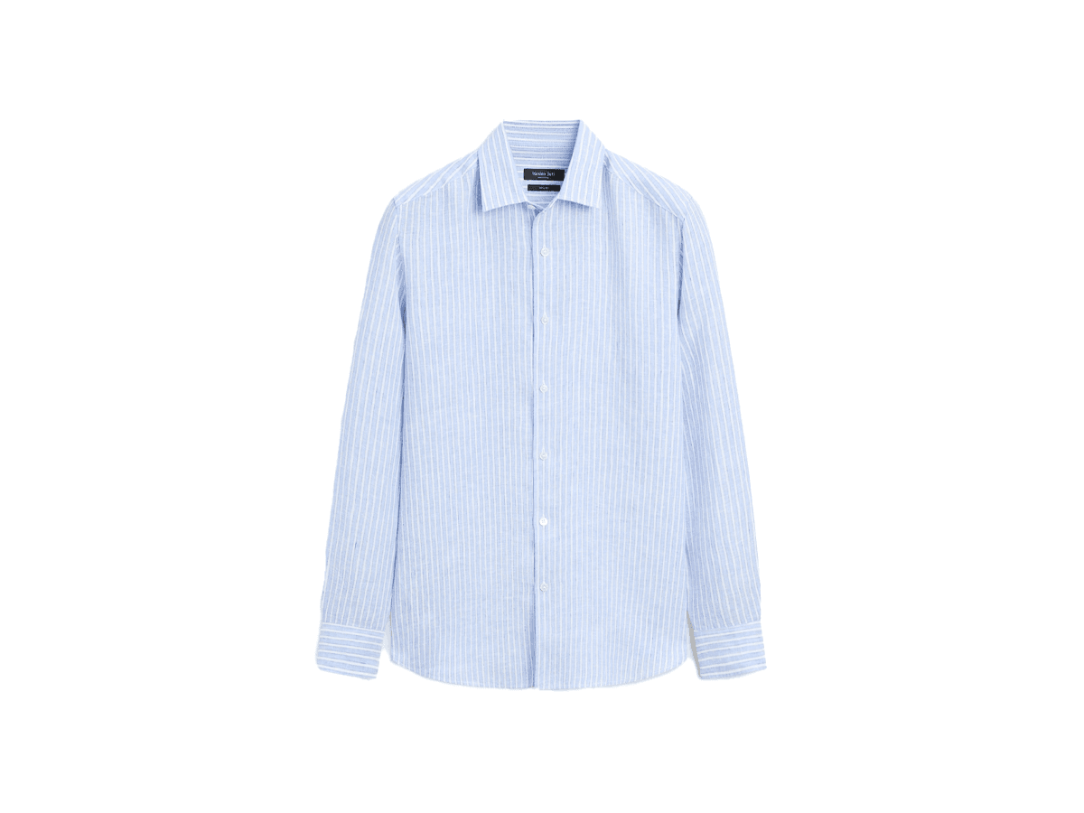 Striped linen shirt, Massimo Dutti, ₹8,950 | Shop on massimodutti.com