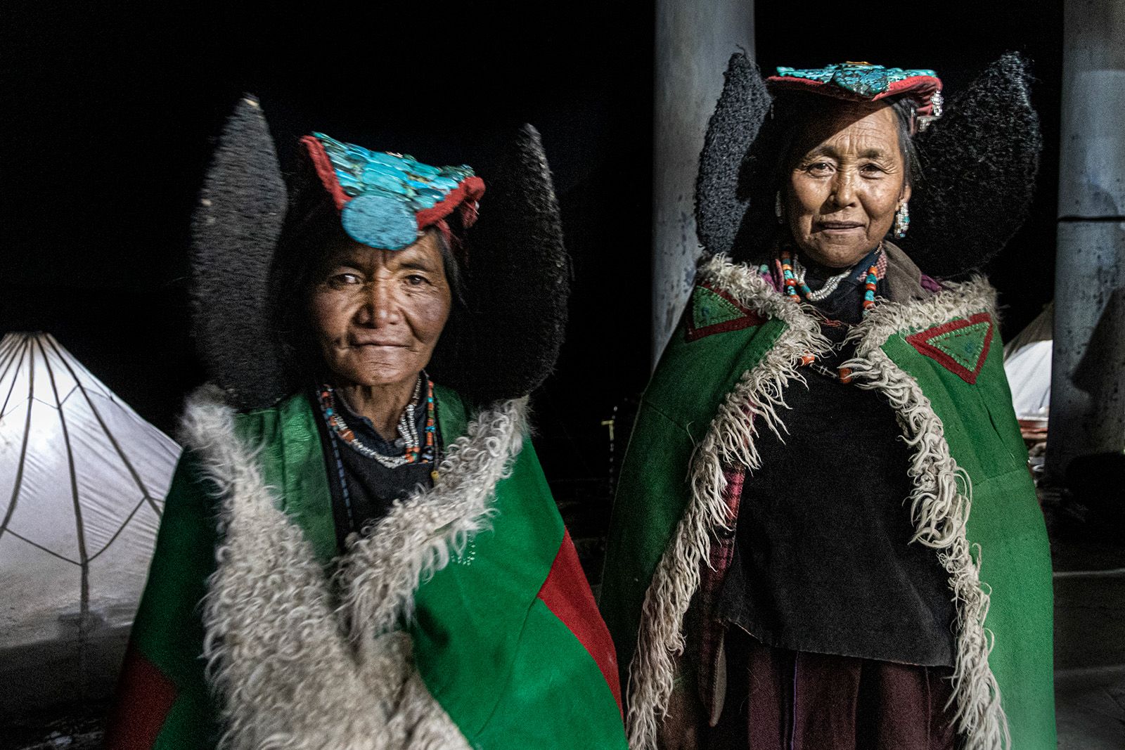 women, dressed in goncha (long woollen robes).jpg